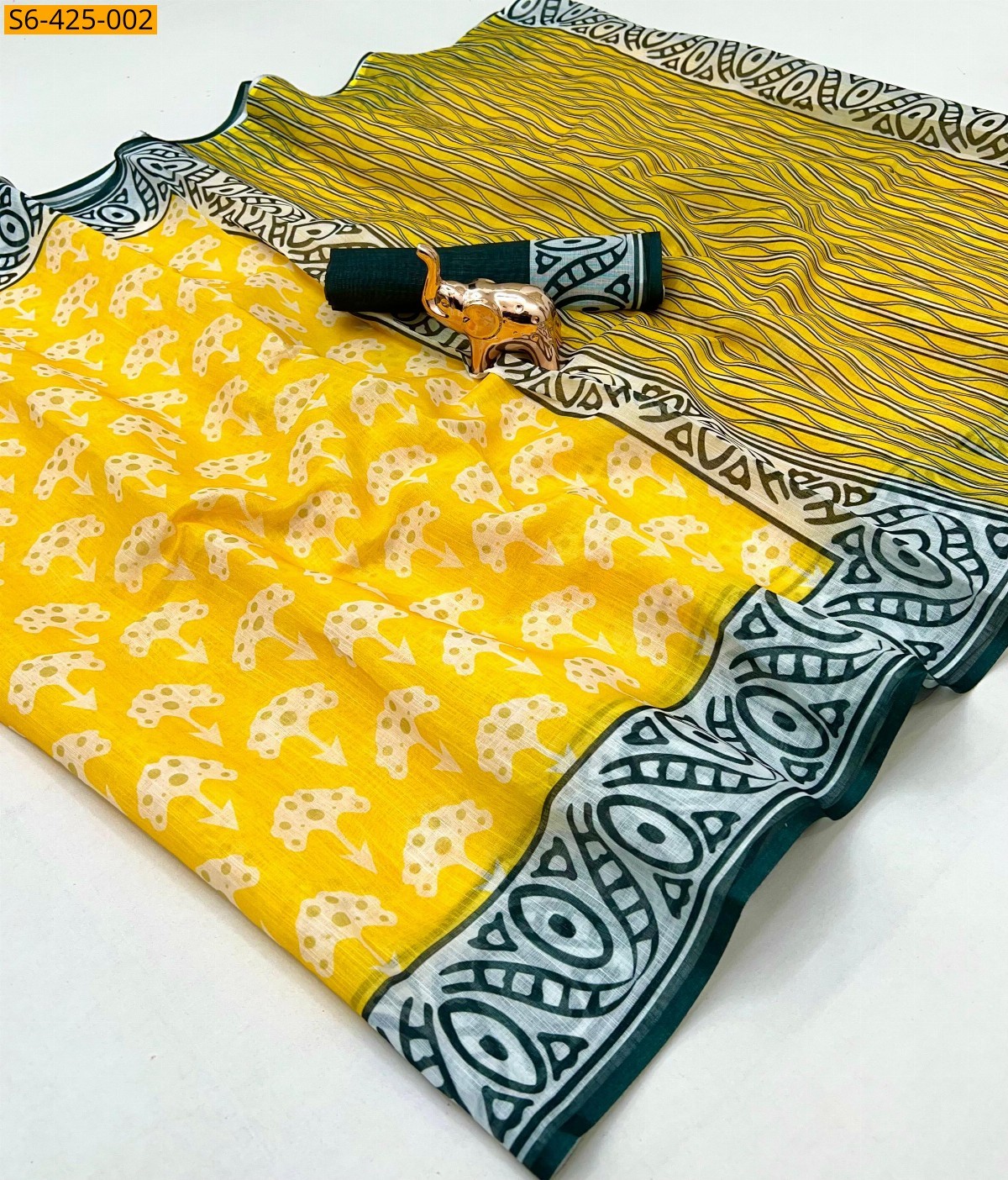 Linen silk saree