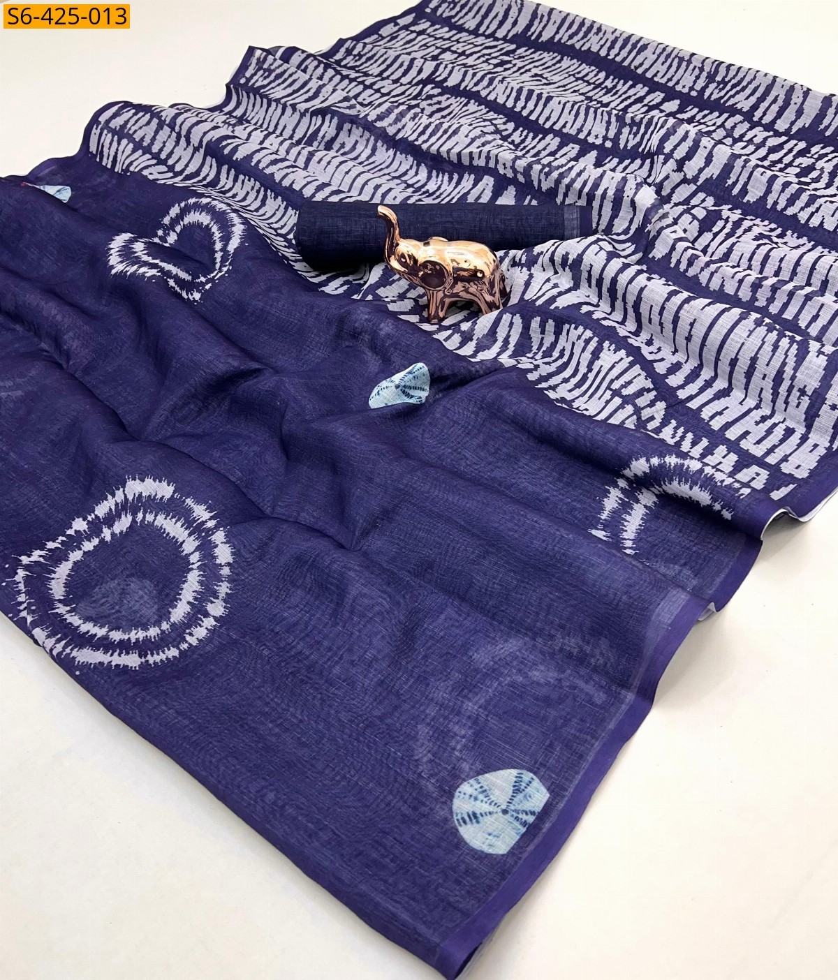 Purple Linen silk saree
