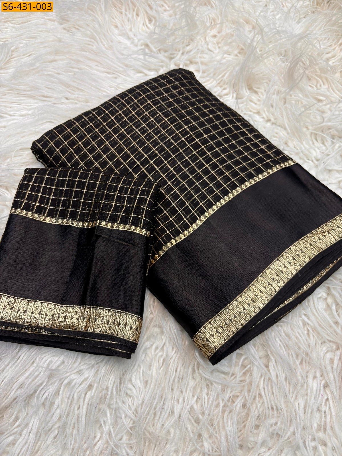 Black Fancy viscose georgette sarees 