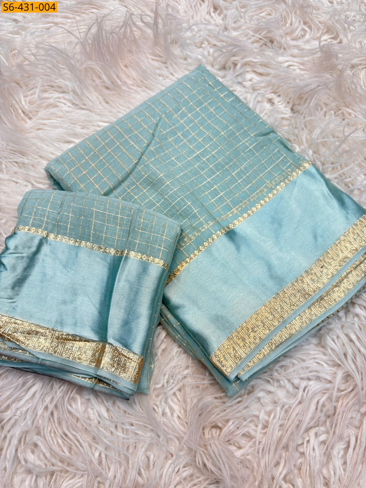 Blue Fancy viscose georgette sarees 