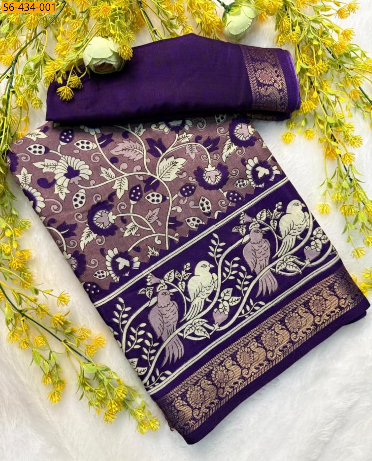 Violet Fancy soft cotton silk sarees 