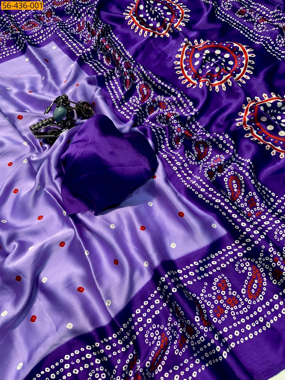 Voilet Fancy gajji silk saree