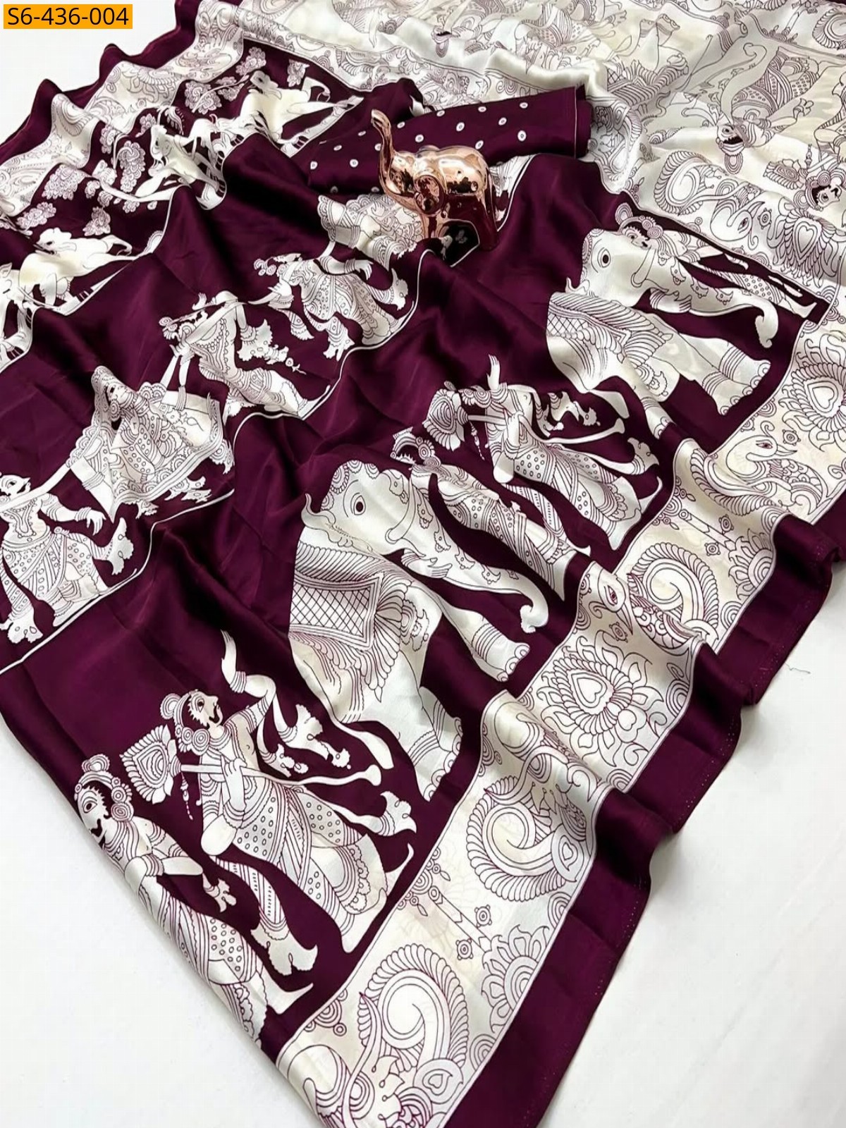 Purple Fancy gajji silk saree