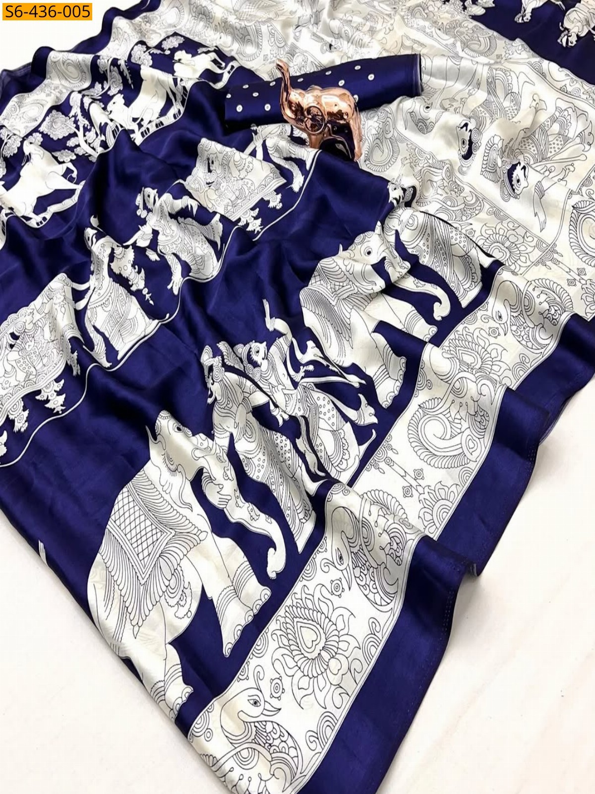 Blue Fancy gajji silk saree