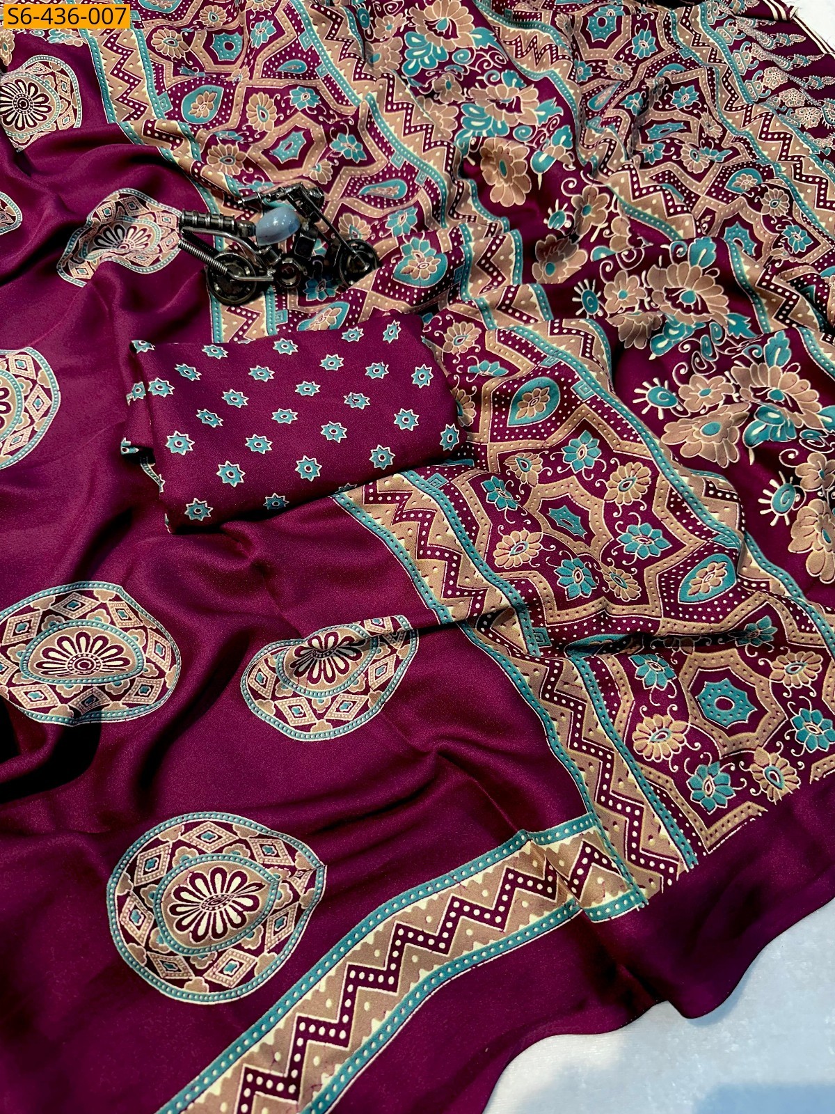 Violet Fancy gajji silk saree
