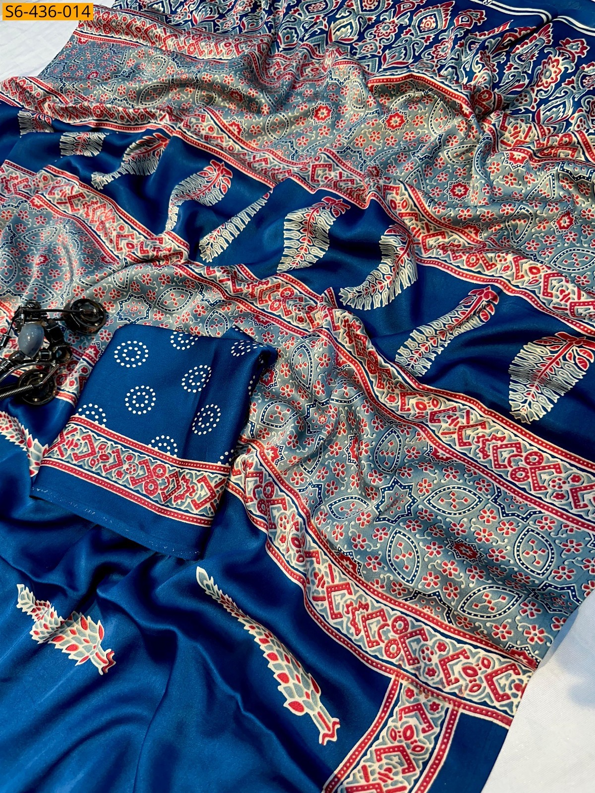 Blue Fancy gajji silk saree