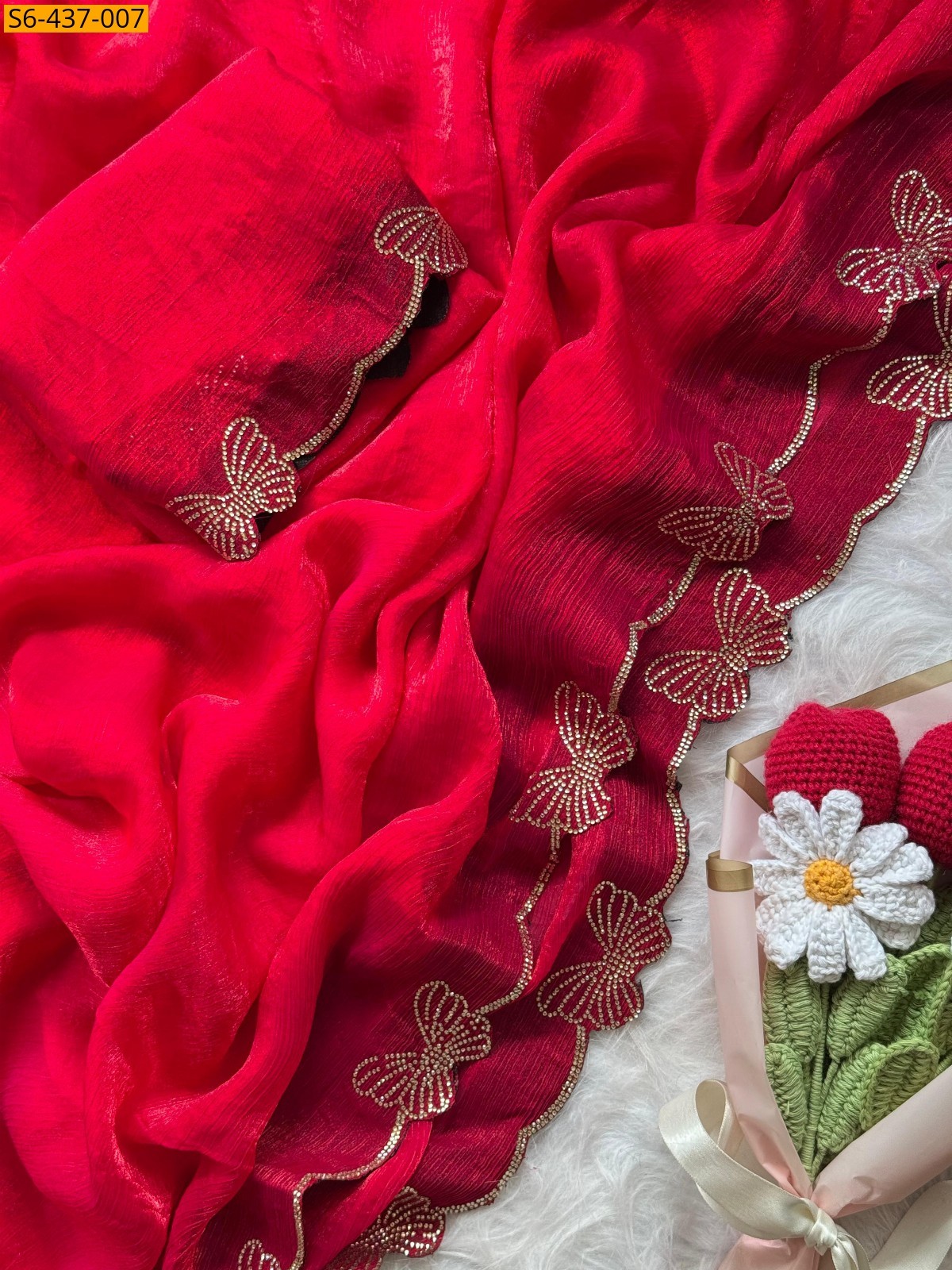 Fancy fendy chiffon  sarees