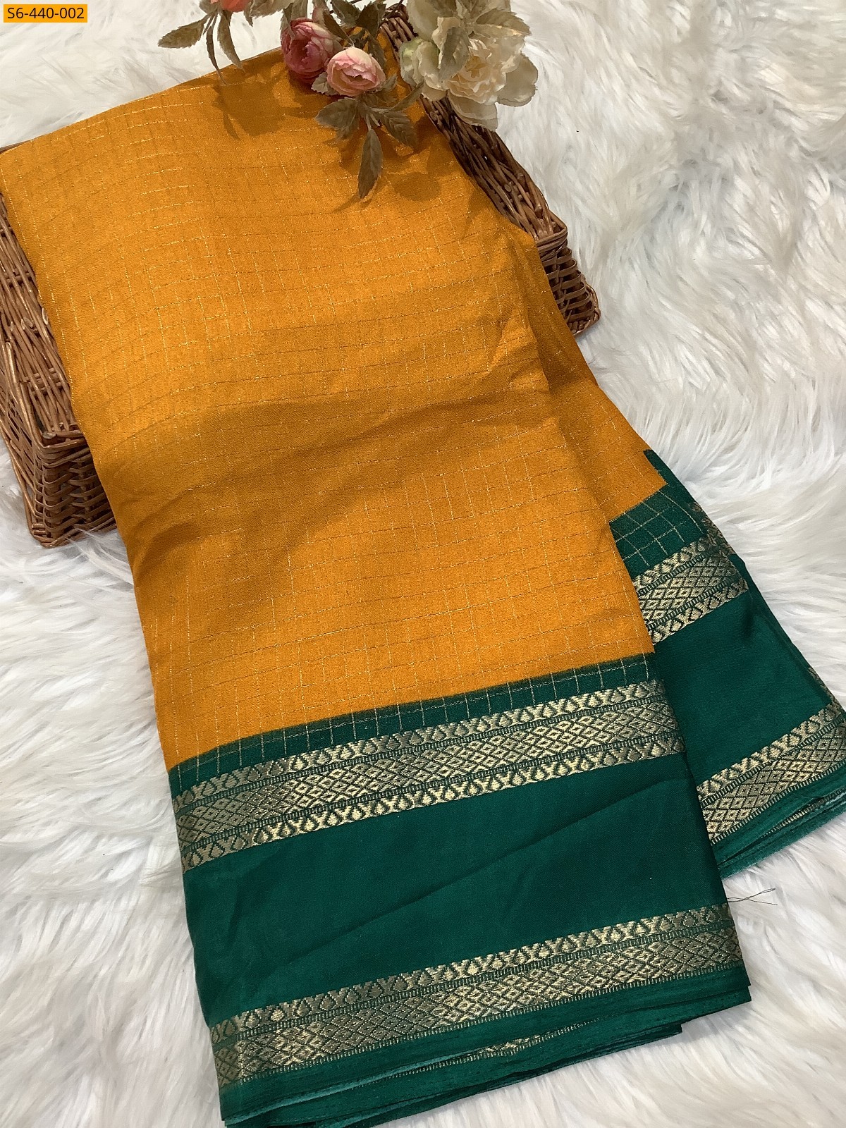 Musterd Yellow Fancy Mysore warm silk sarees
