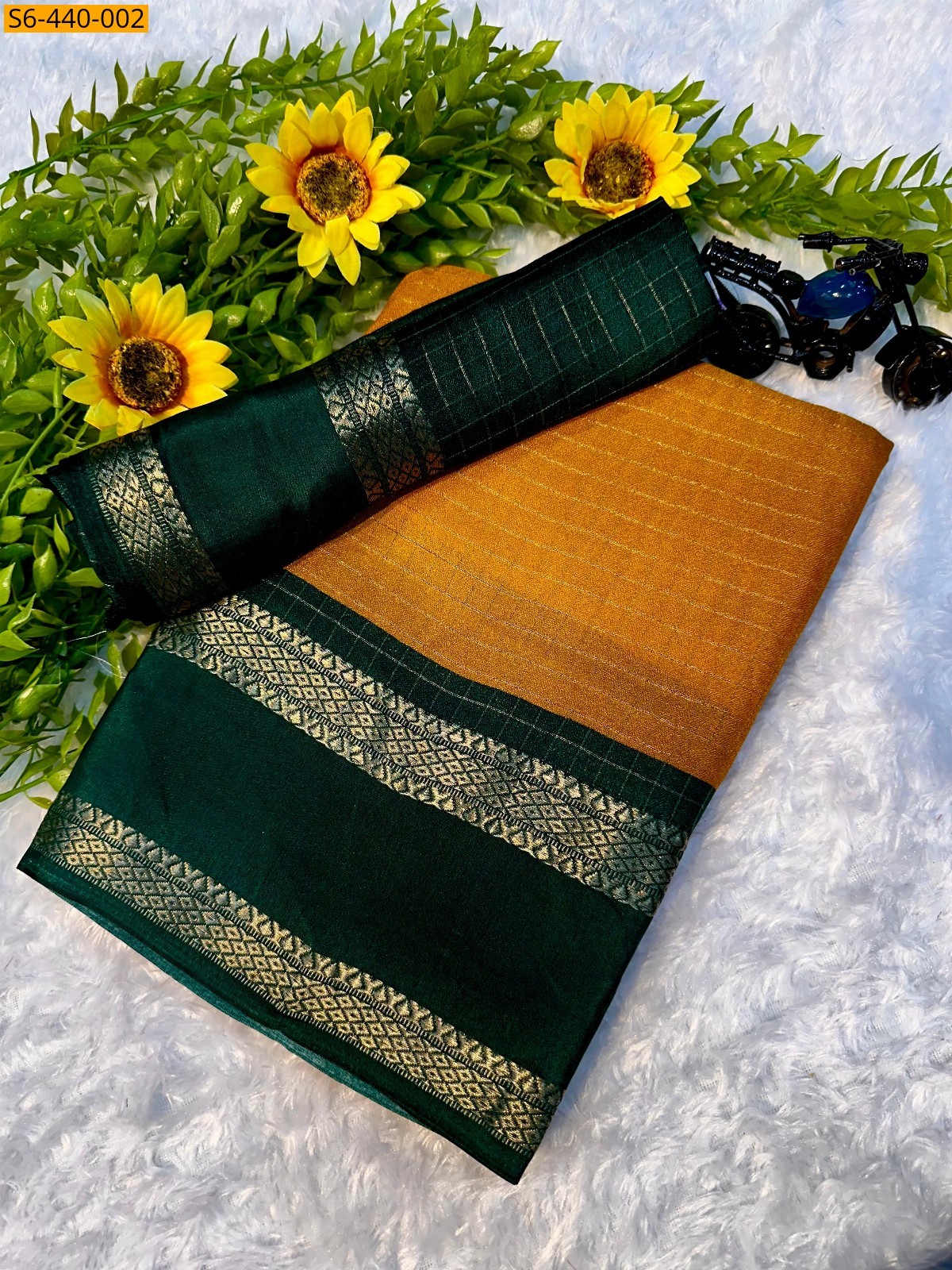 Orange Fancy Mysore silk sarees