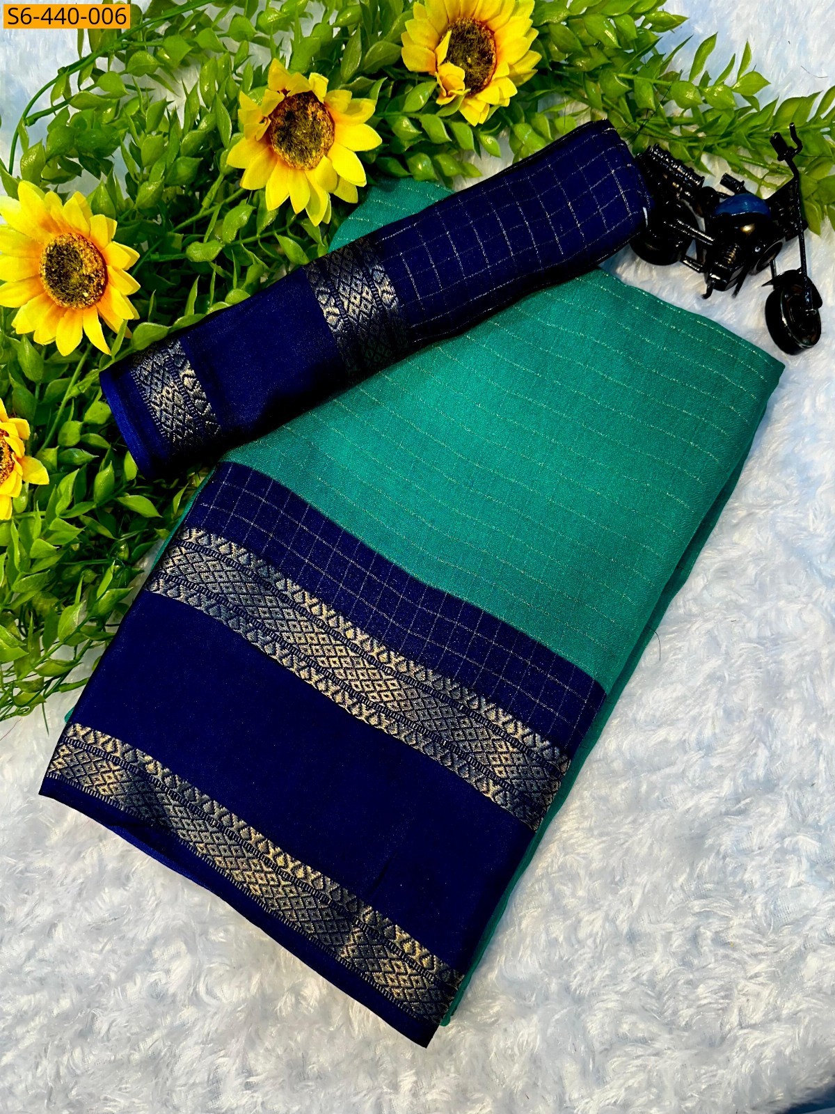 Rama Blue Fancy Mysore silk sarees