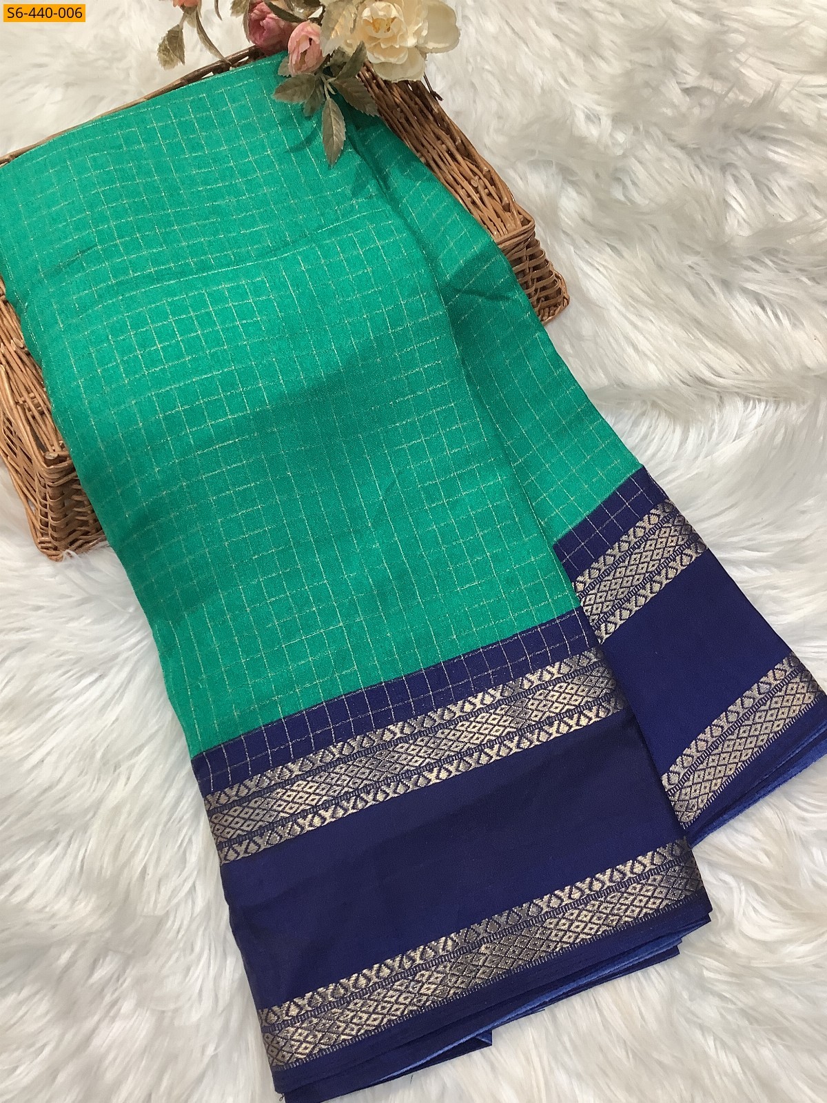 Green Fancy Mysore warm silk sarees