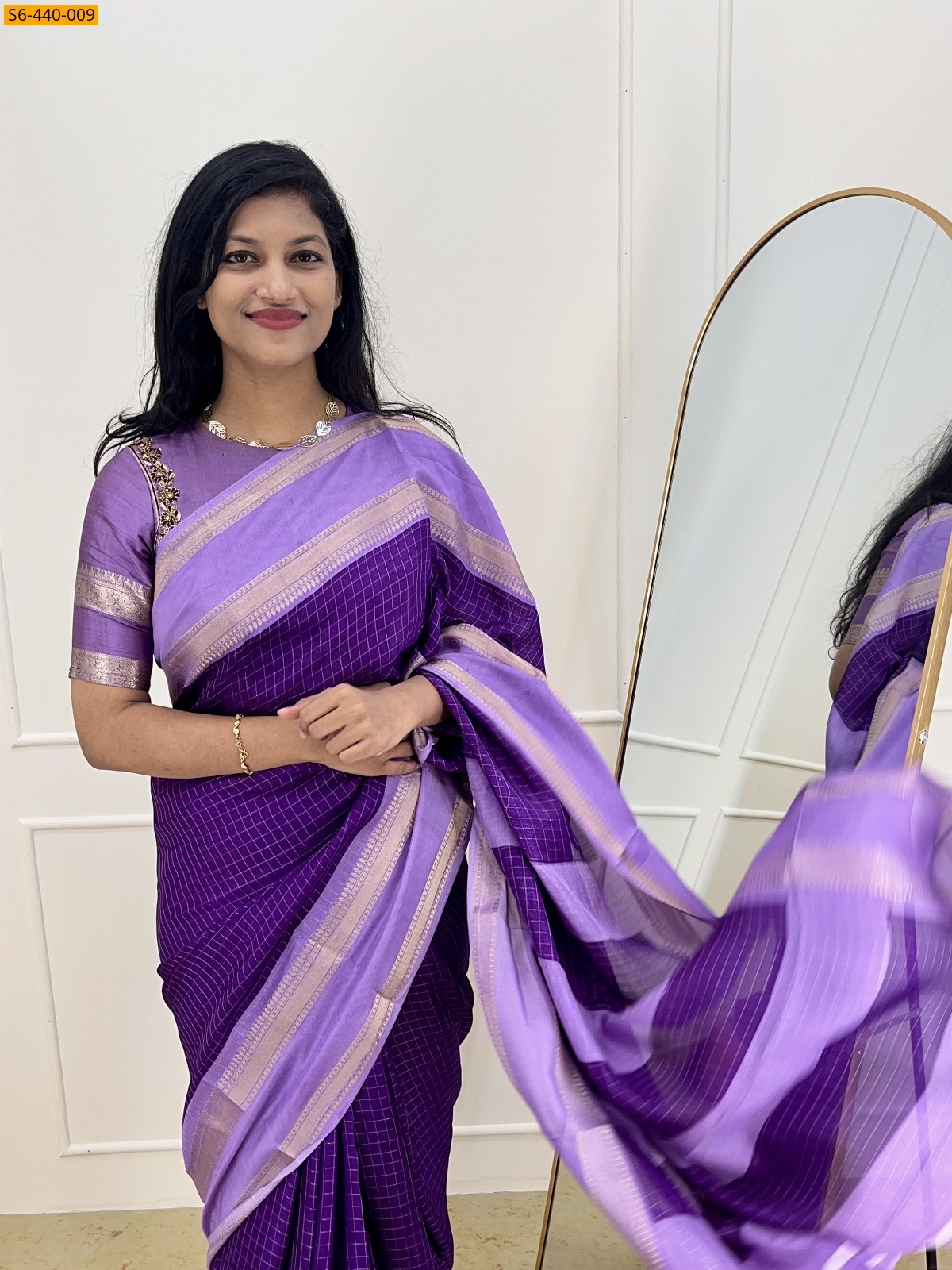 Purple Fancy Mysore warm silk sarees