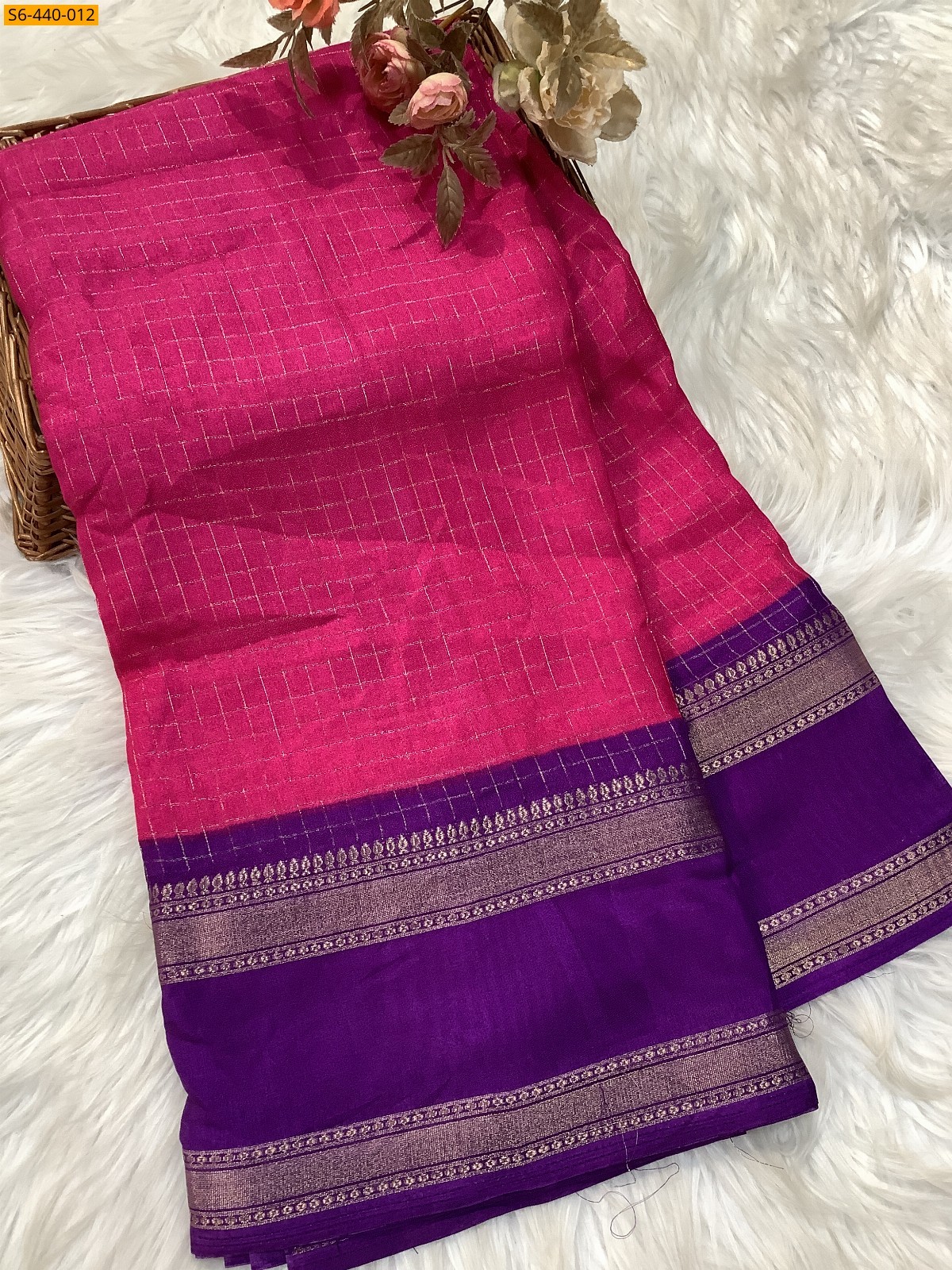 Dark Pink Fancy Mysore warm silk sarees