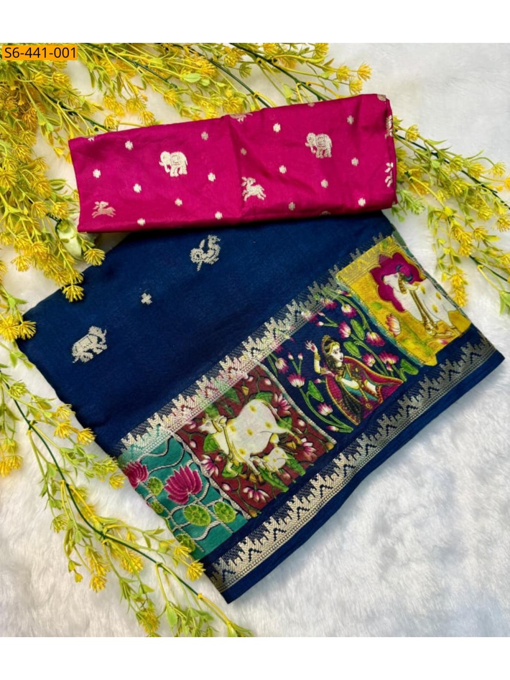 Fancy mangalagiri silk saree