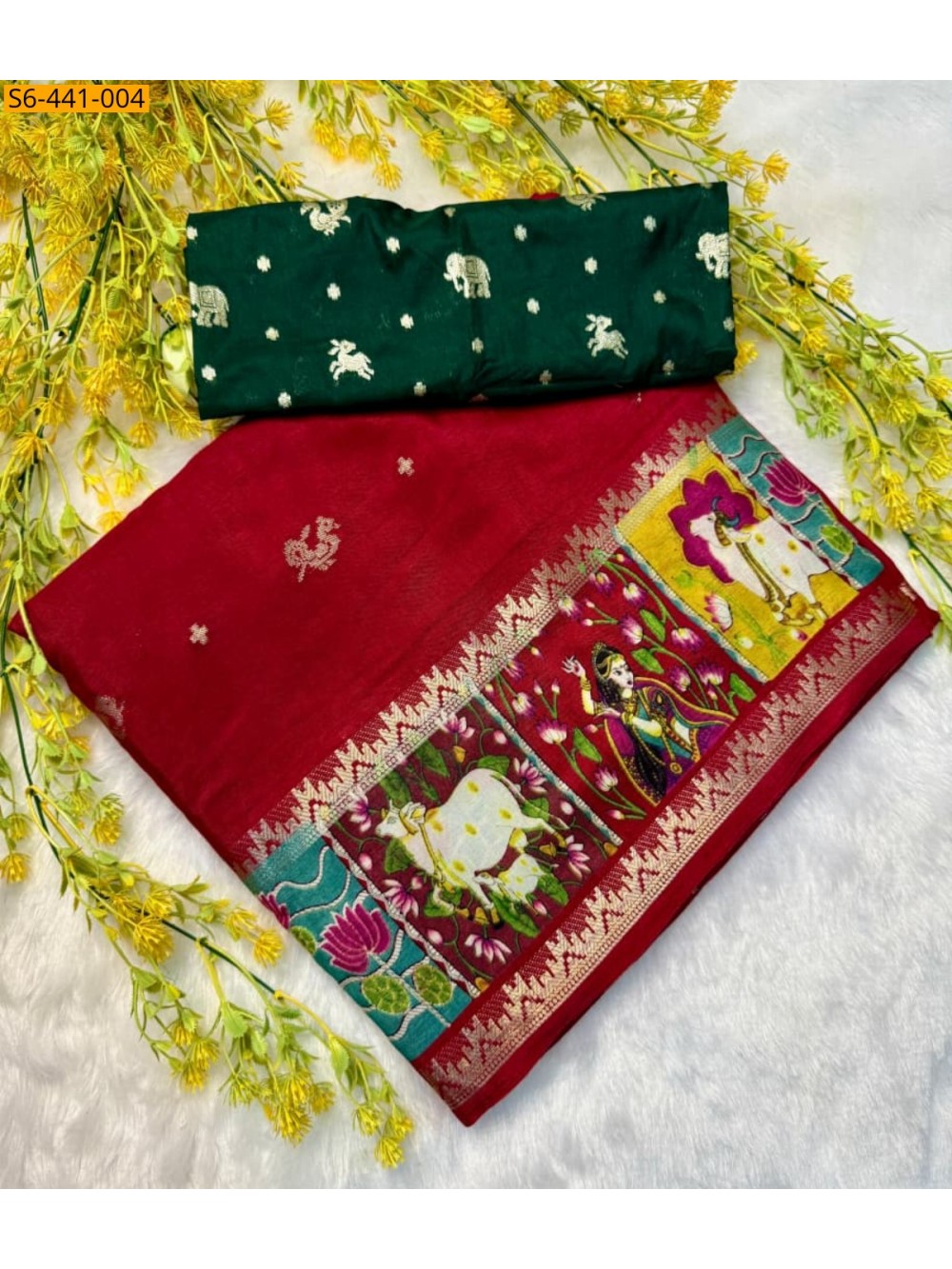 Fancy mangalagiri silk saree