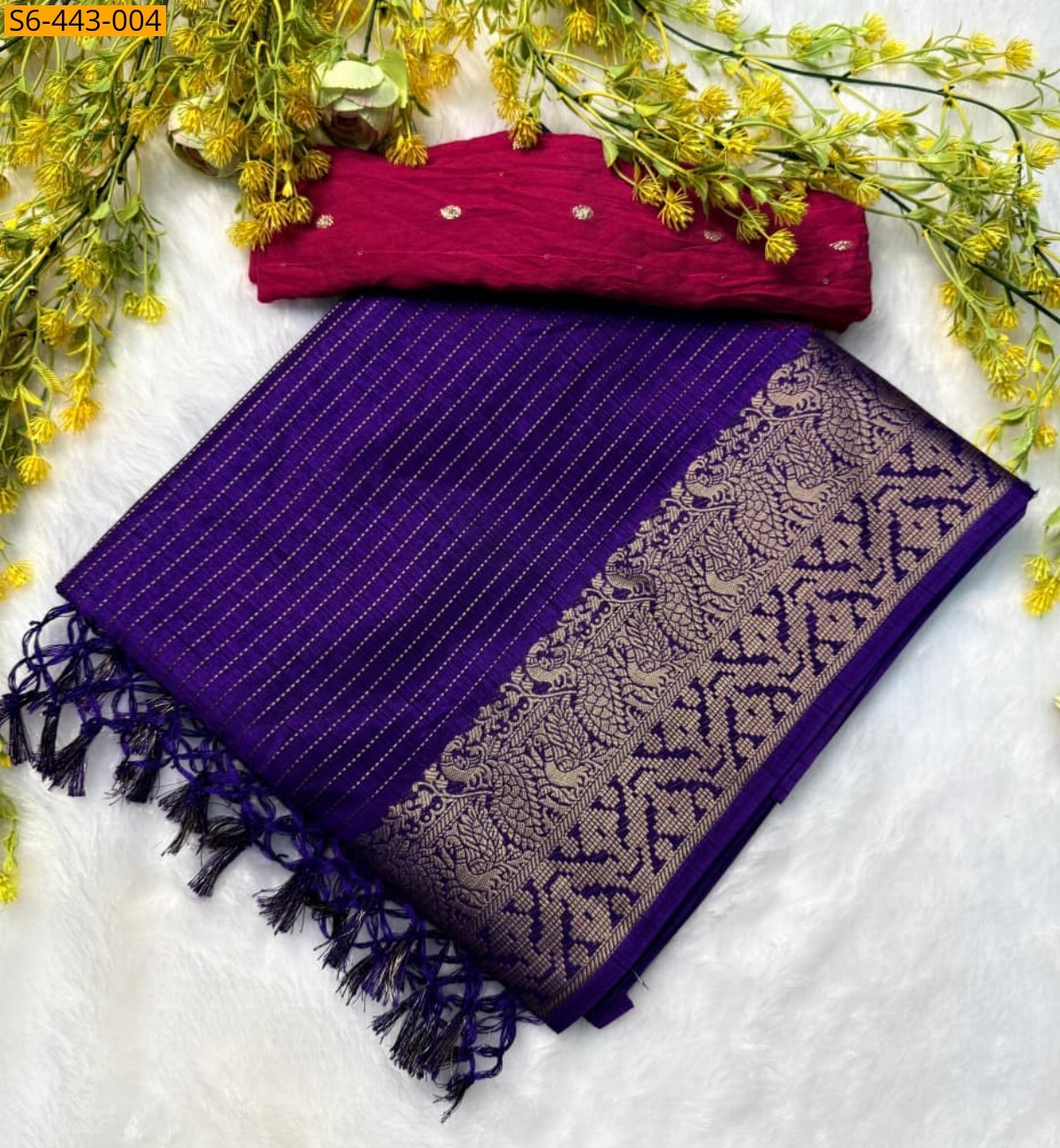 Violet Fancy dola silk  saree