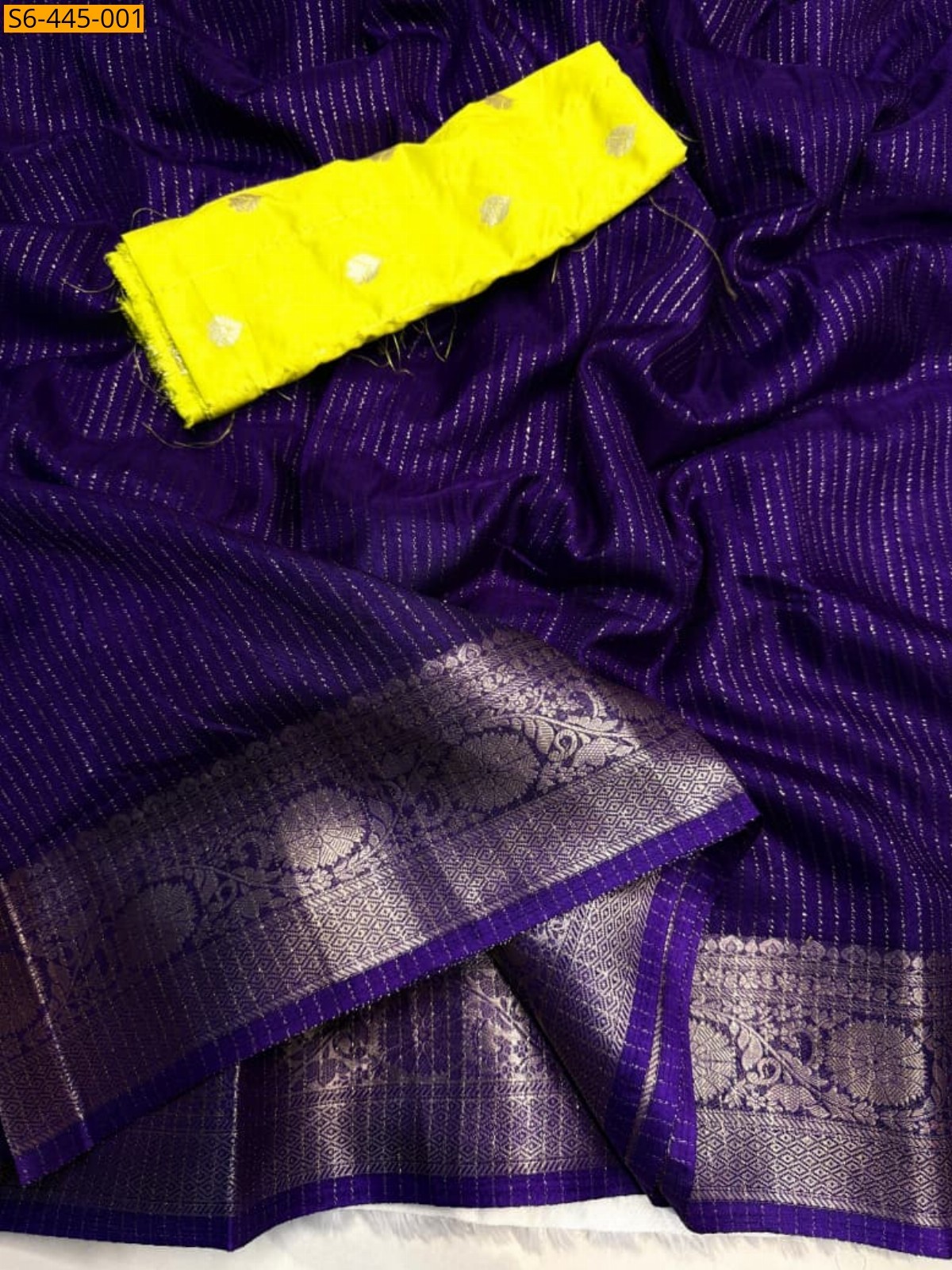 Violet Fancy riko zari silk  saree