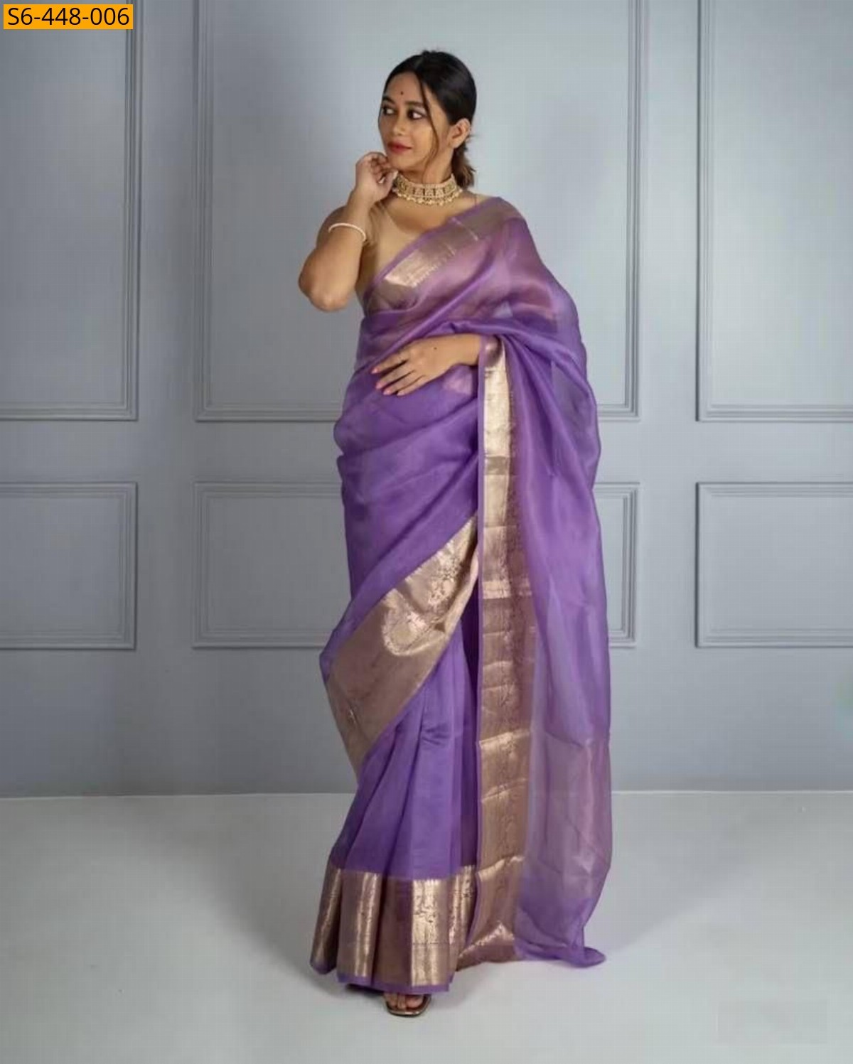 Violet Organza sarees