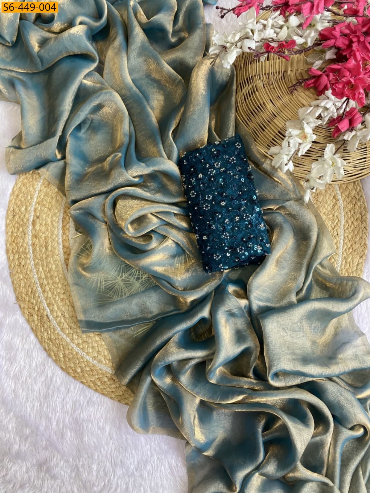 Soft space silk sarees  - Gray