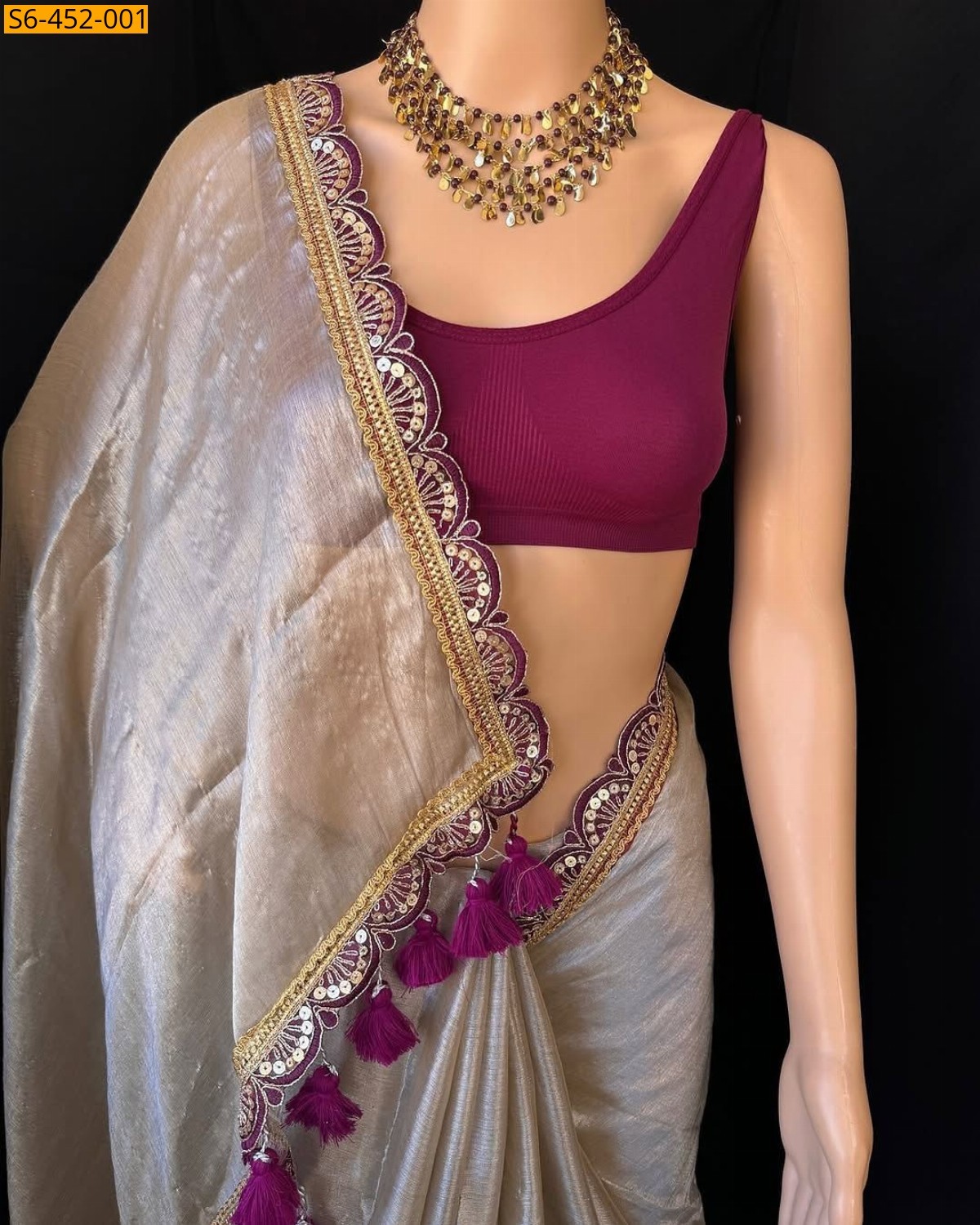 Fancy tissue silk sarees