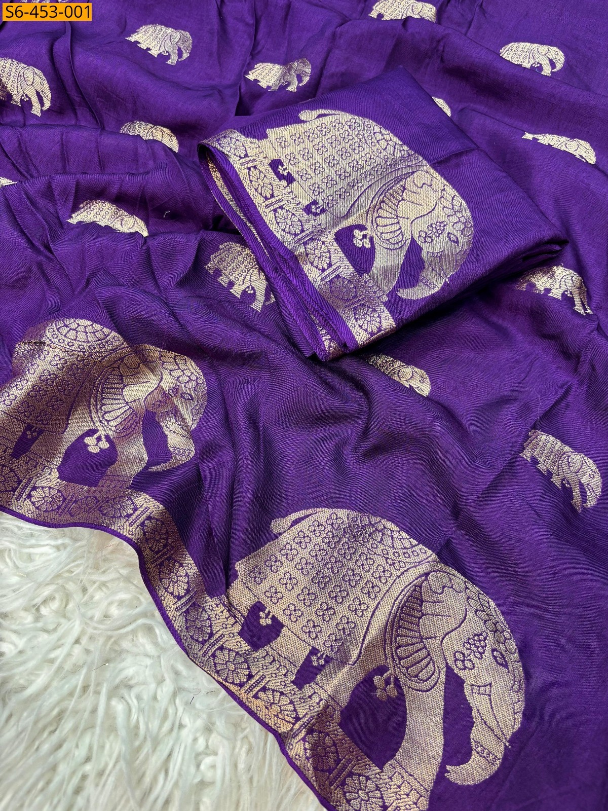 Violet Fancy Viscose muslin sarees