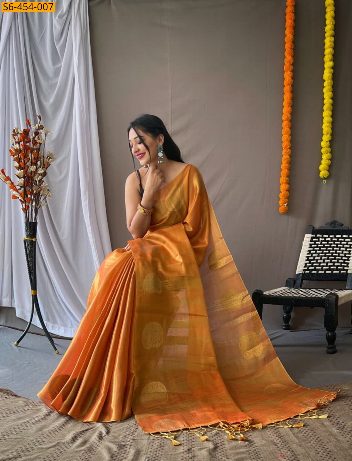 Fancy tissue silk sarees