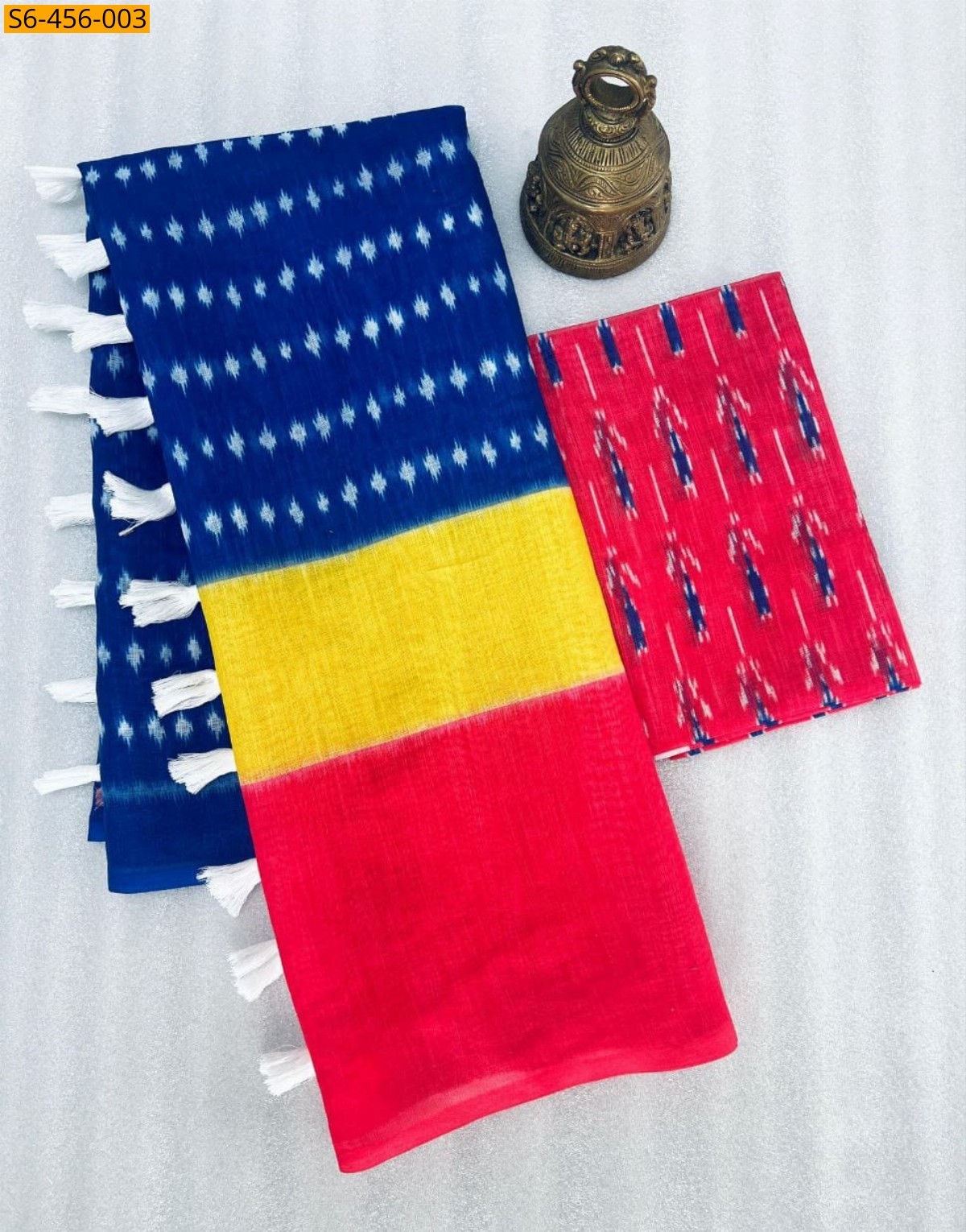 Blue Fancy Linen sarees