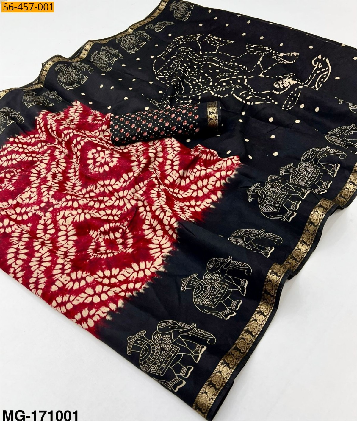 Multi color Fancy Mangalgiri Patola saree