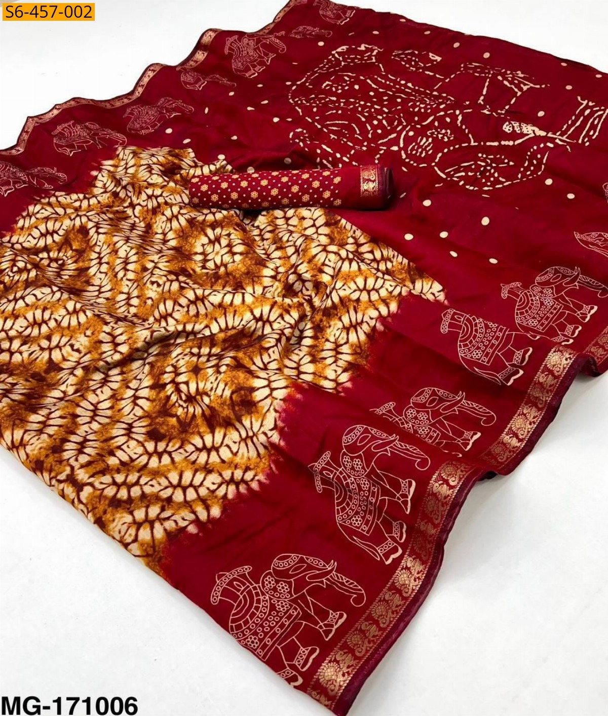 Multi color Fancy Mangalgiri Patola saree