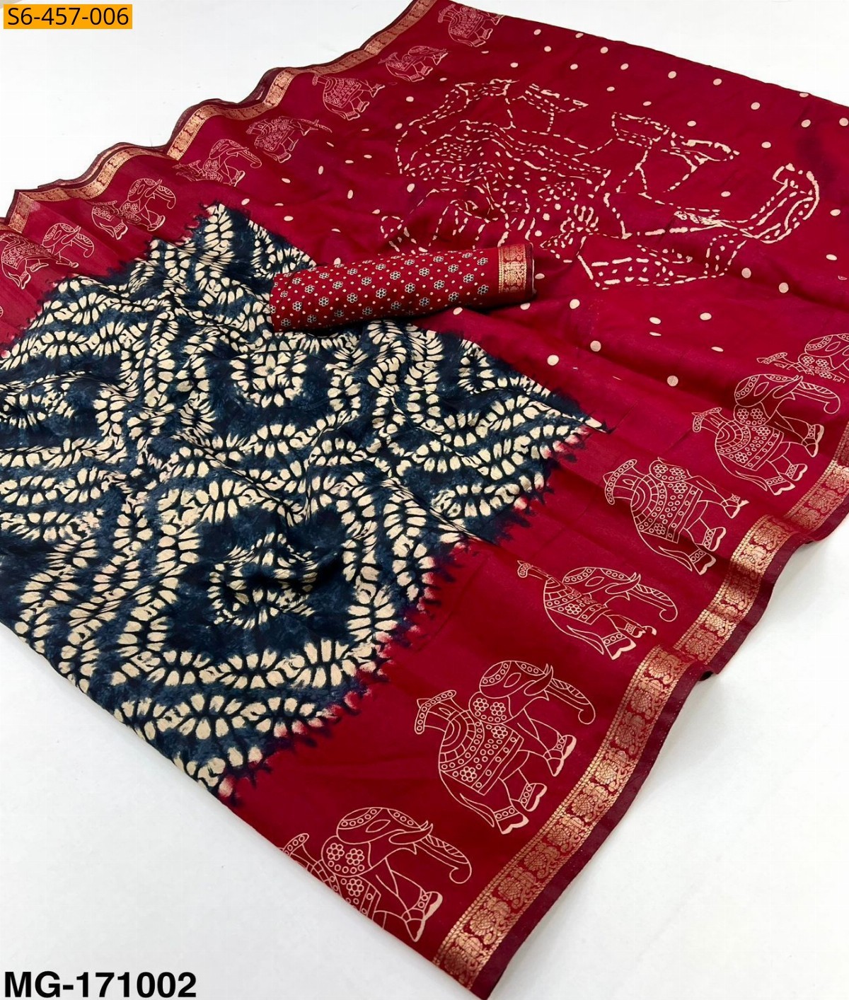 Multi color Fancy Mangalgiri Patola saree