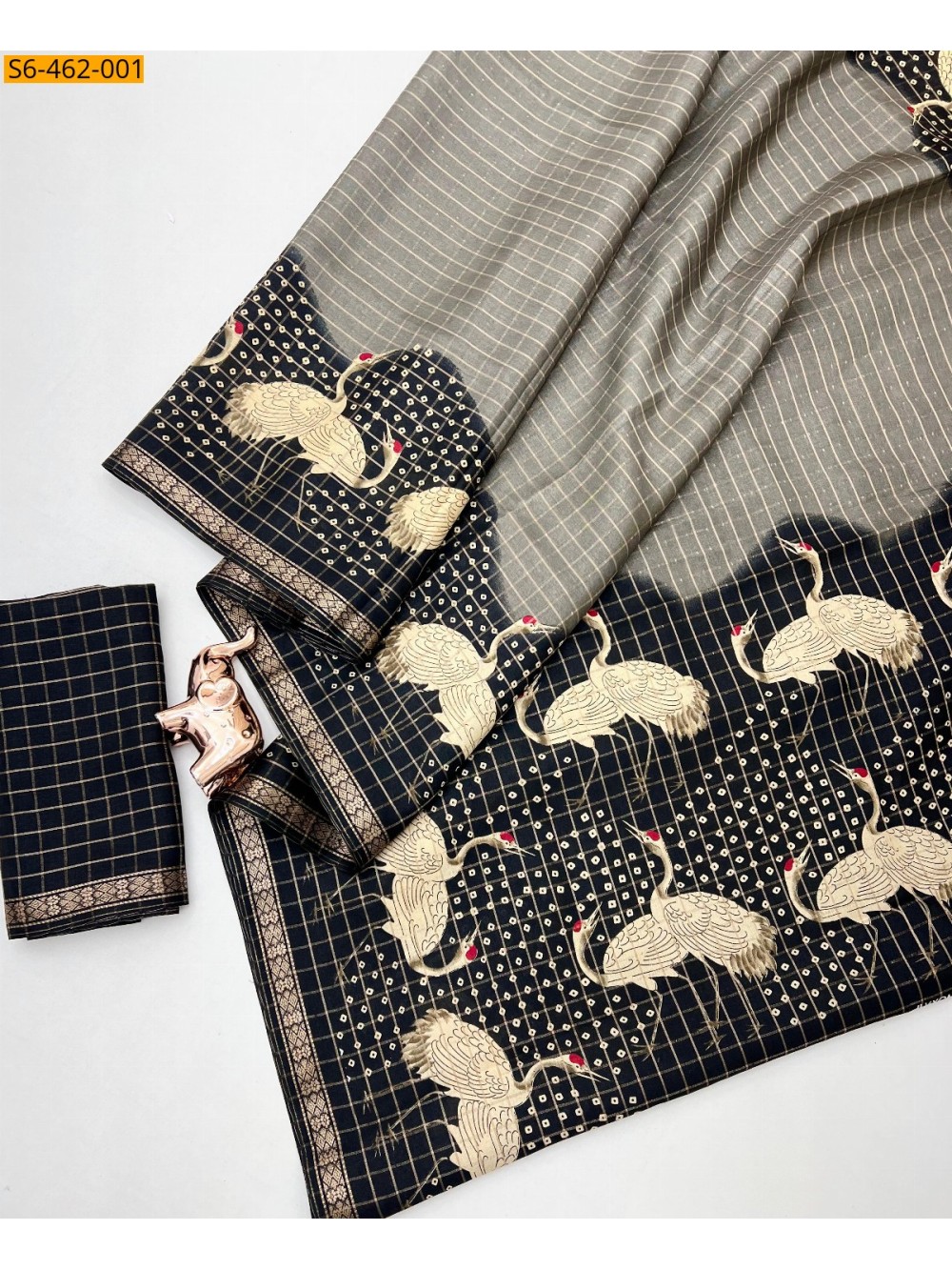 Gray Fancy Soft Tussar Saree Gray Fancy Soft Tussar Saree