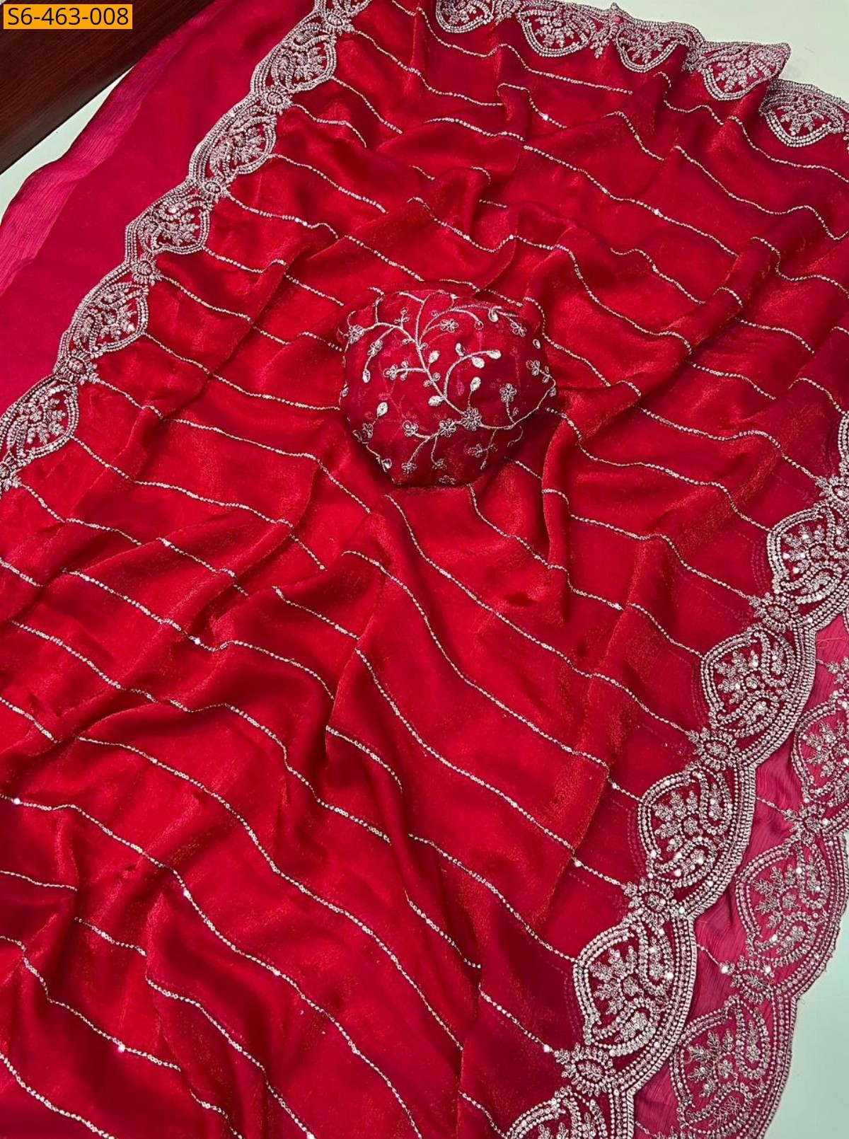 Pink Fancy Fendy Chiffon Saree 