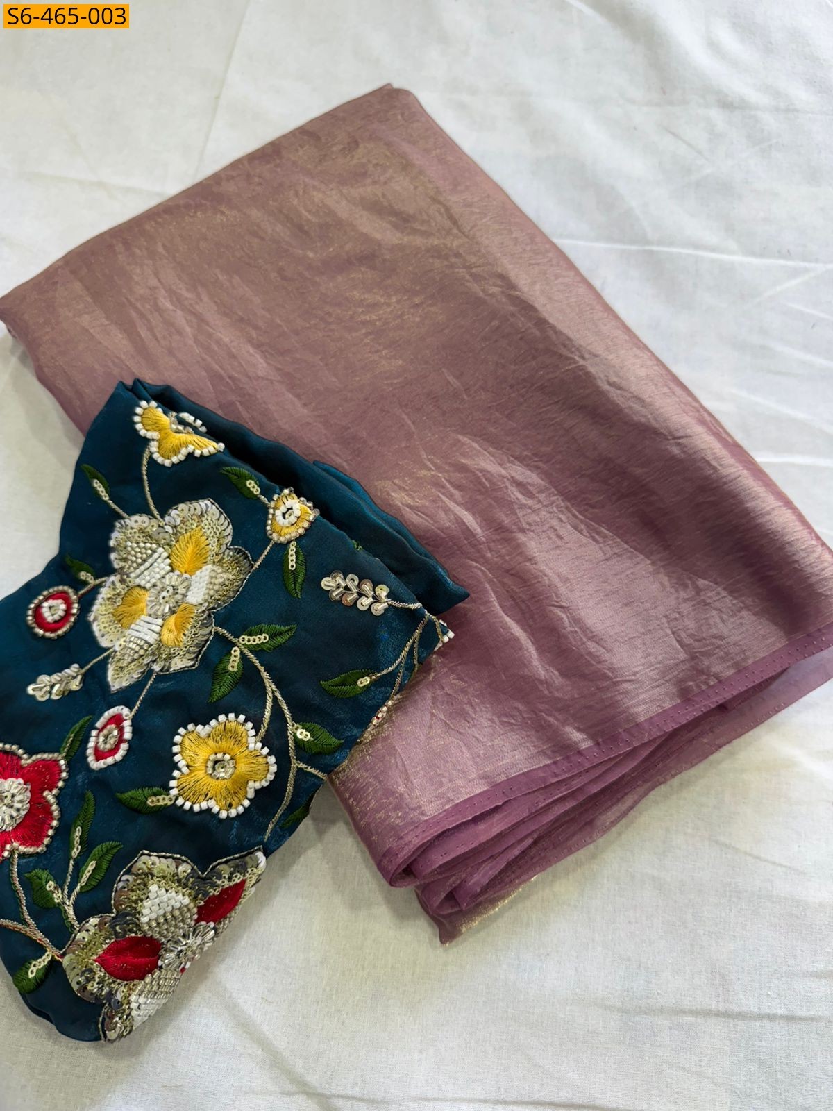 Lavender Fancy Space Sattin Saree