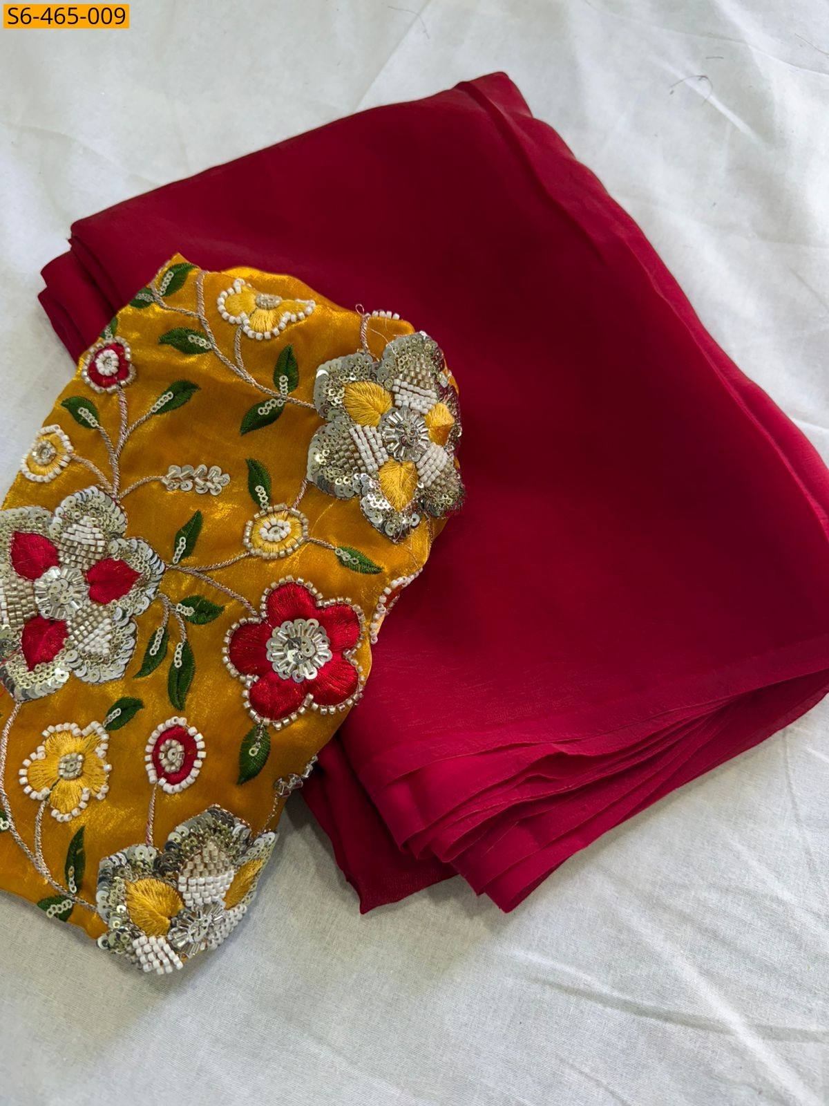 Pink Fancy Space Sattin Saree