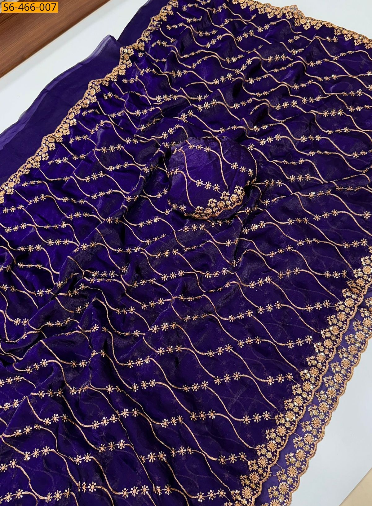 Violet Fancy Space Sattin Saree