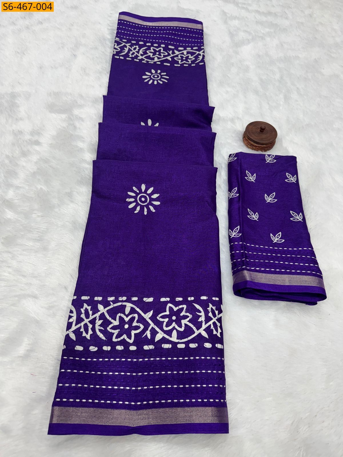 Violet Fancy Dola Silk Saree