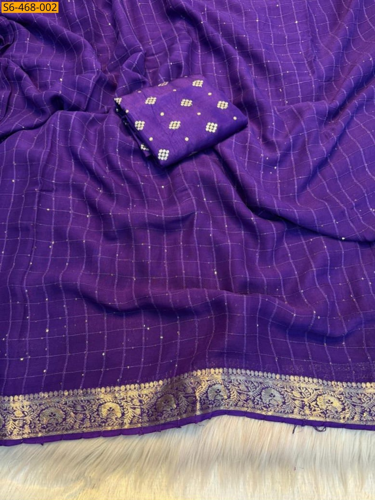 Violet Fancy Viscose Georgette Saree 