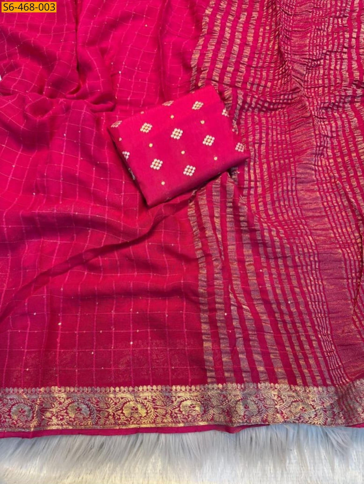 Pink Fancy Viscose Georgette Saree 