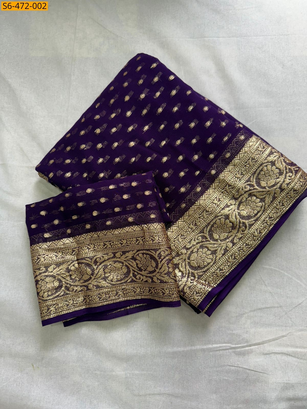 Violet Fancy Viscose Georgette Saree