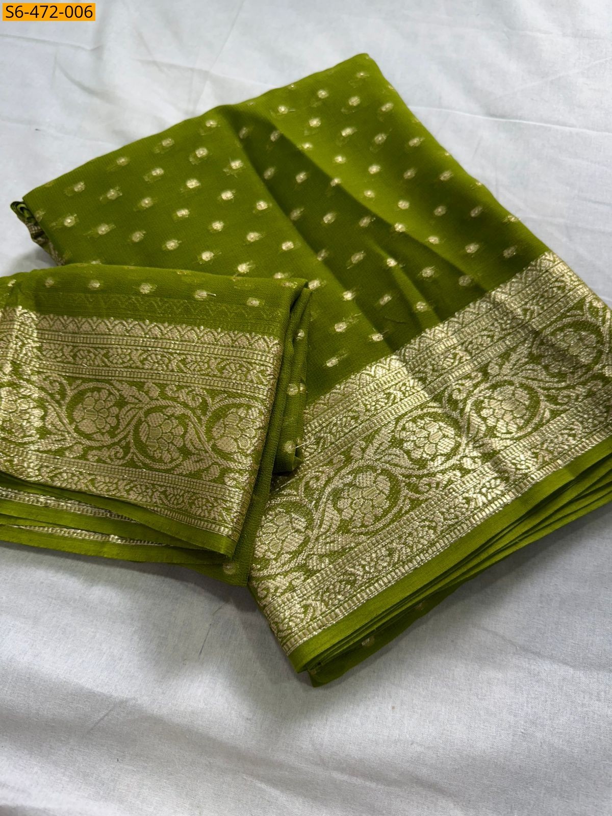 Green Fancy Viscose Georgette Saree