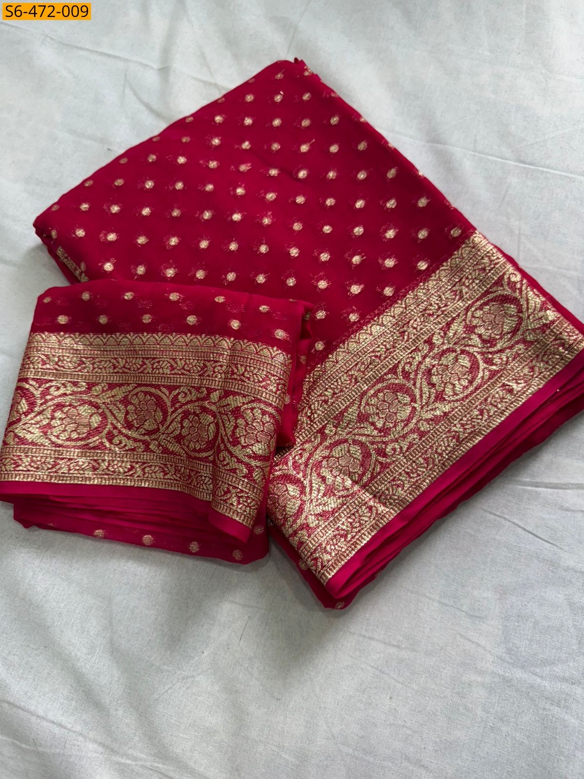 Maroon Fancy Viscose Georgette Saree