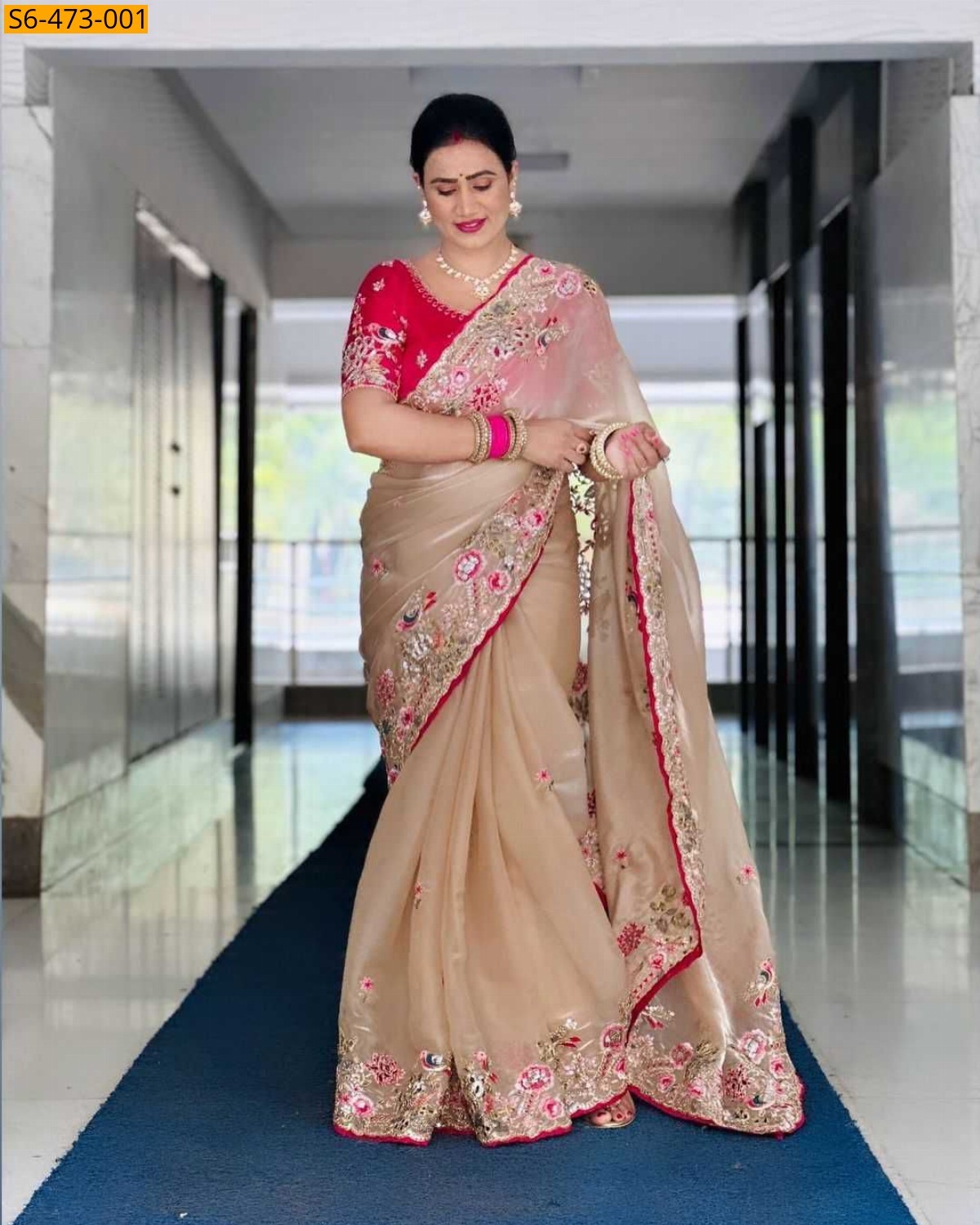 Half white Fancy banglory silk Saree