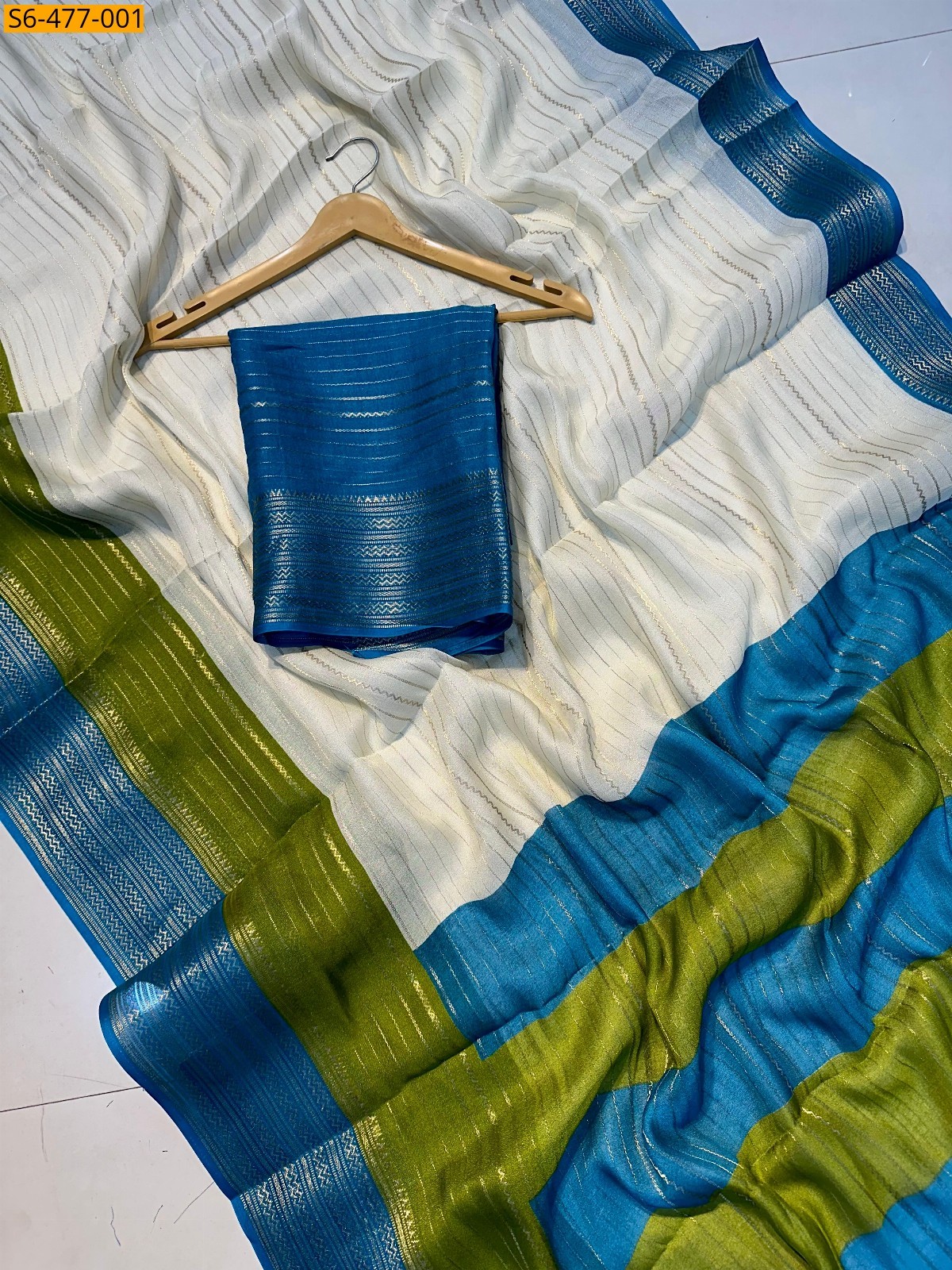 White Fancy Silk Saree