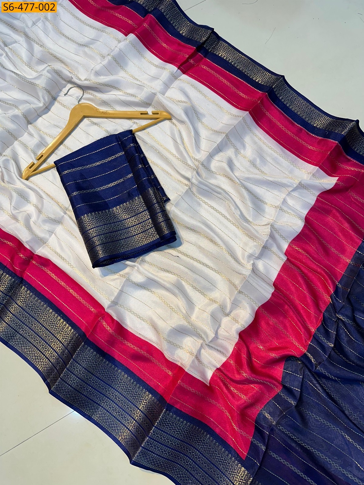 White Fancy Silk Saree