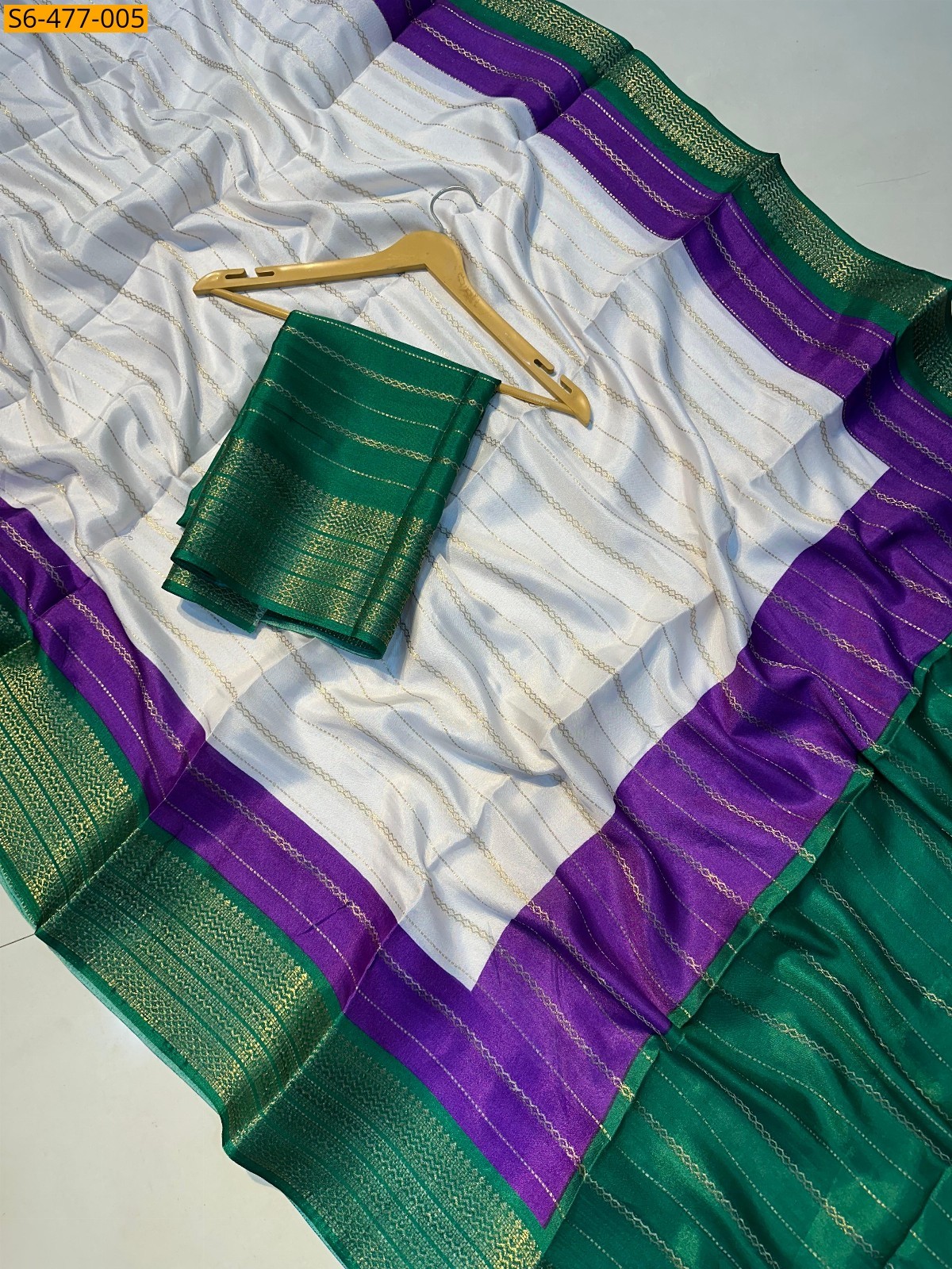 White Fancy Silk Saree