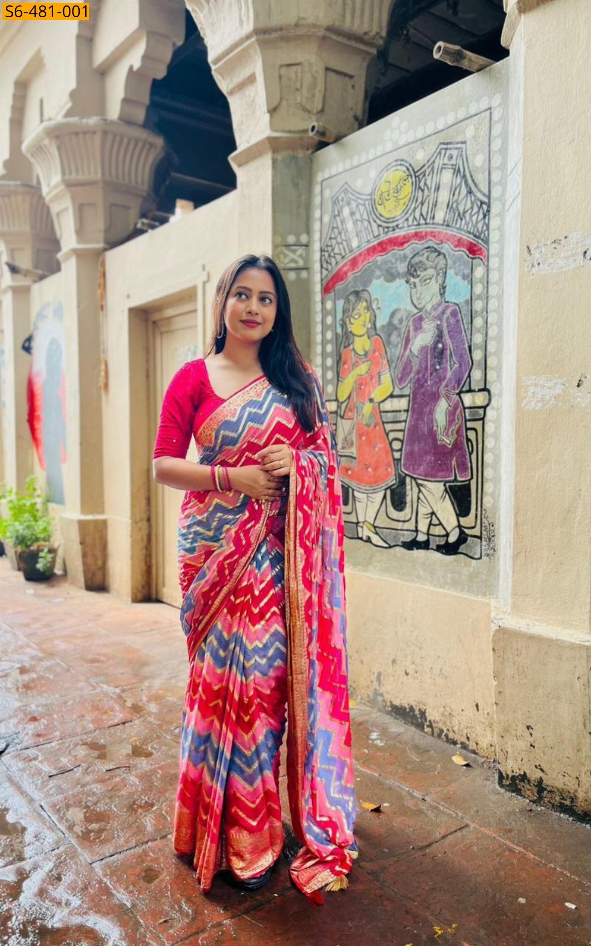 Multi colour Fancy Georgette Saree