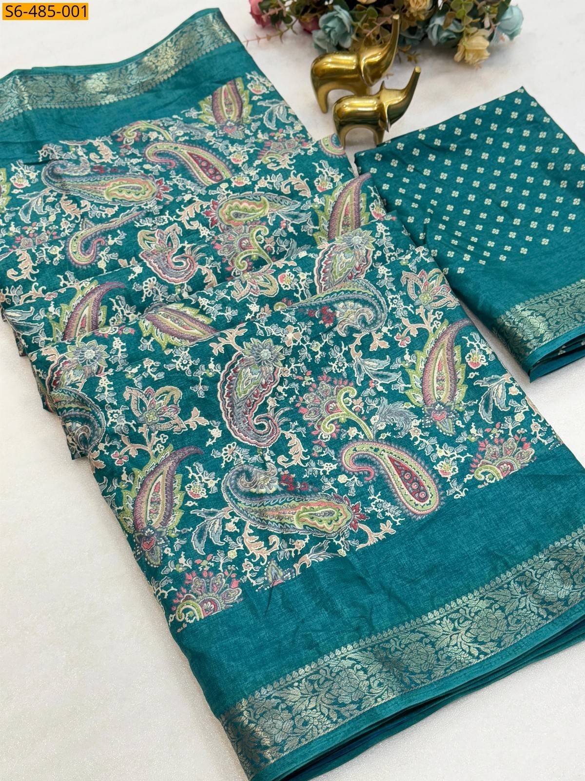 Blue Fancy Tasva silk saree Saree