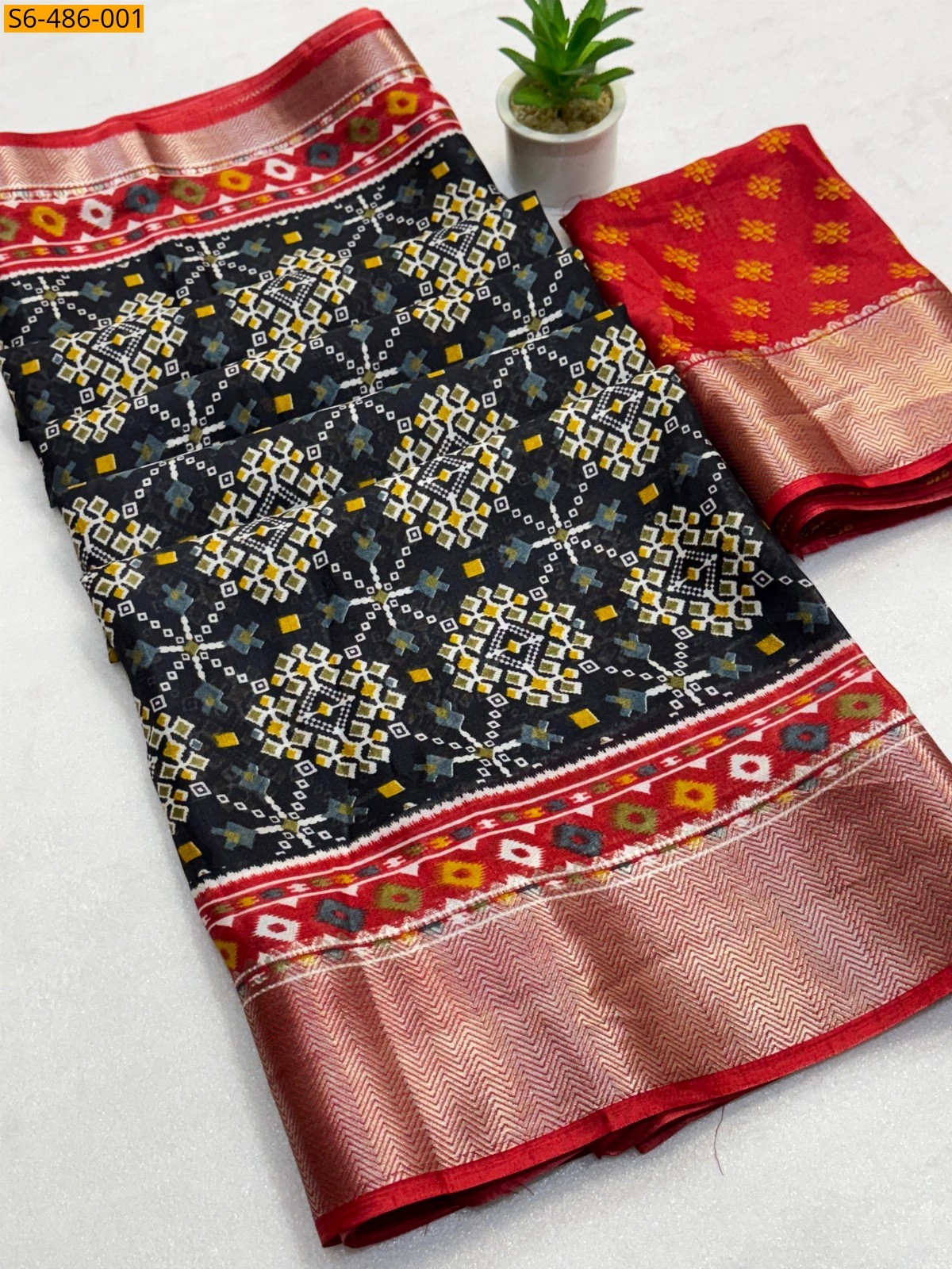 Fancy Soft dola silk printed Saree