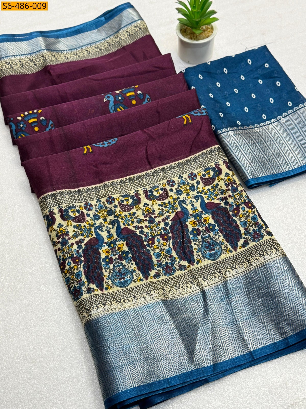 Maroon Fancy Soft dola silk printed Saree
