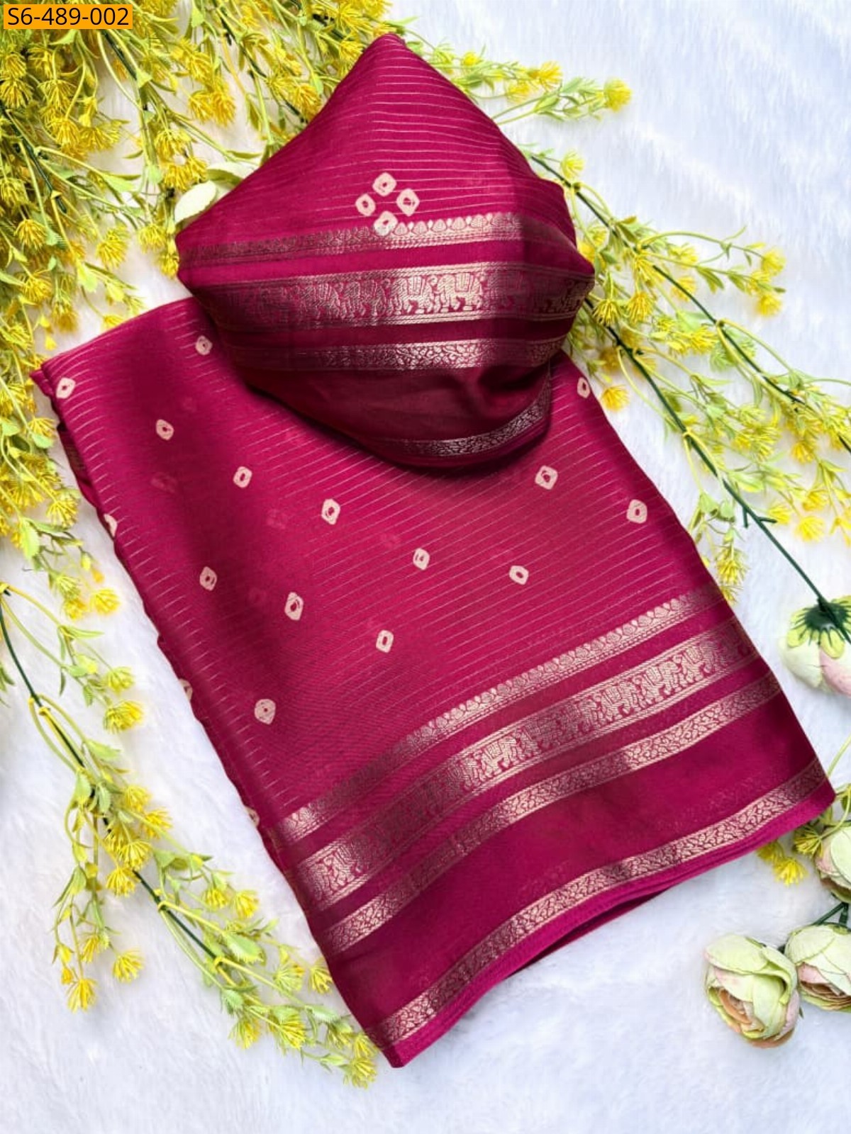 Fancy Crepe silk sarees